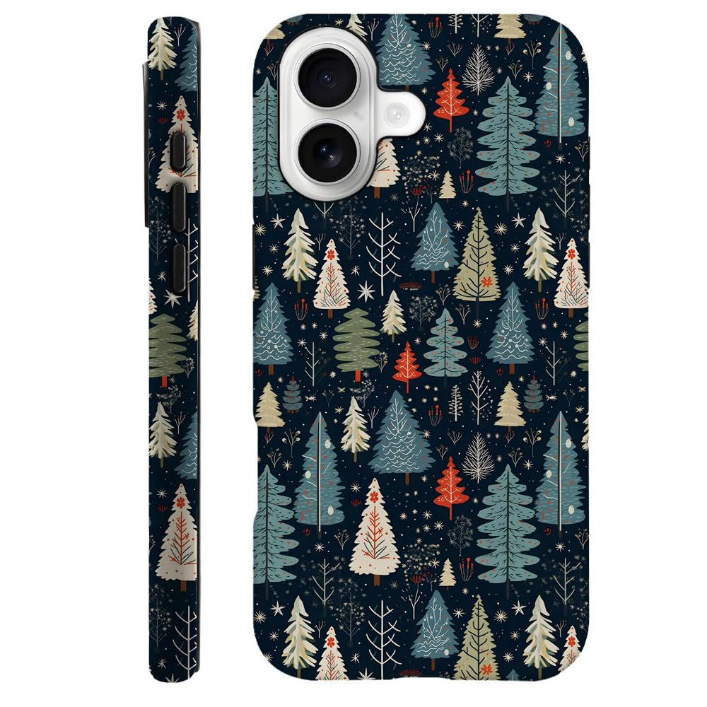 Compatible with iPhone 15 Pro,Durable & Shockproof Phone Case Cover Design - Christmas Retro Doodle
