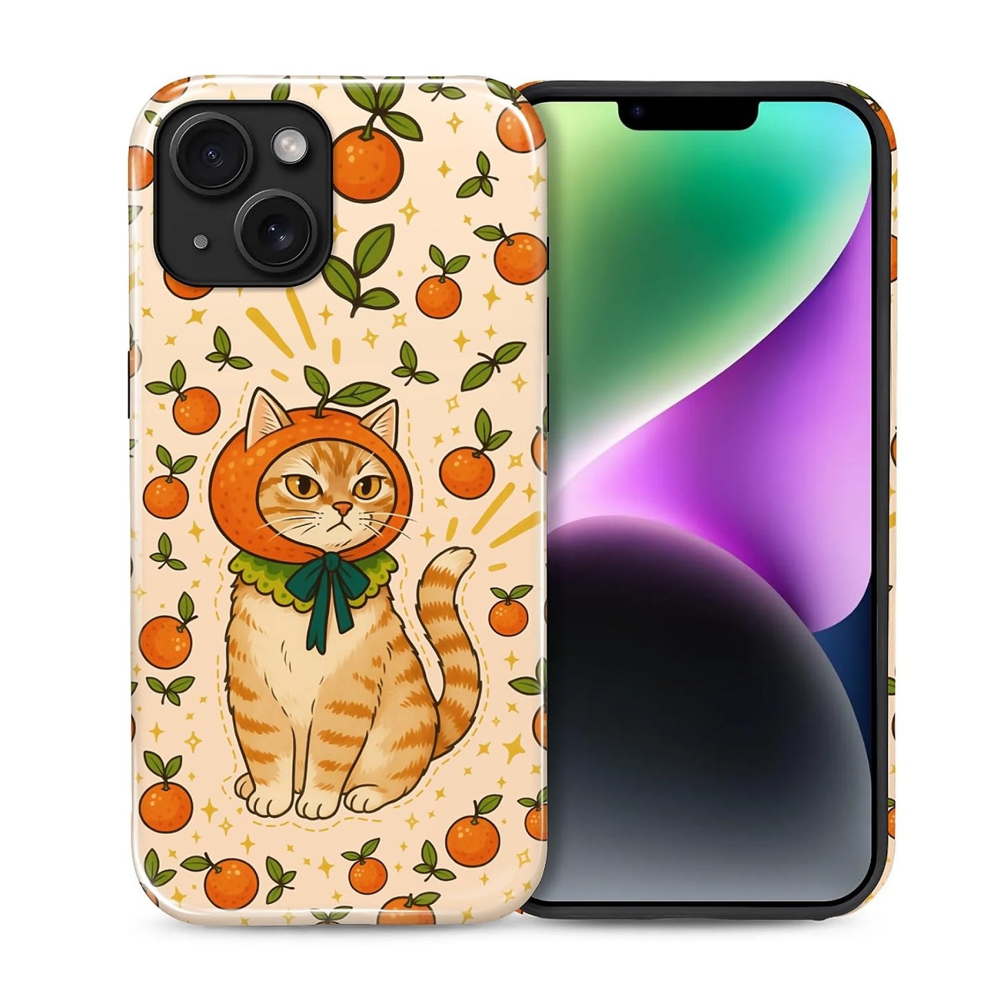 Case for iPhone 15, Shockproof Hybrid Protective Phone Case, Dual-Layer Drop Protection Anti-Scratch, Cozy Cats