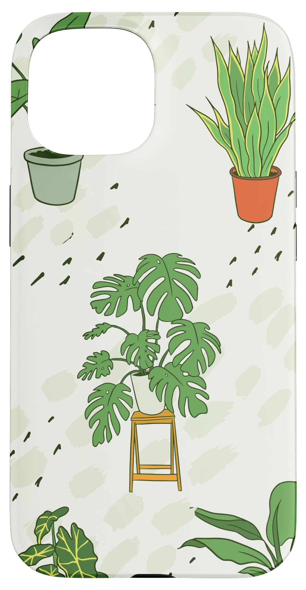 Monstera plant Houseplant Illustrations | Boho Nature Leaf Case for iPhone 15