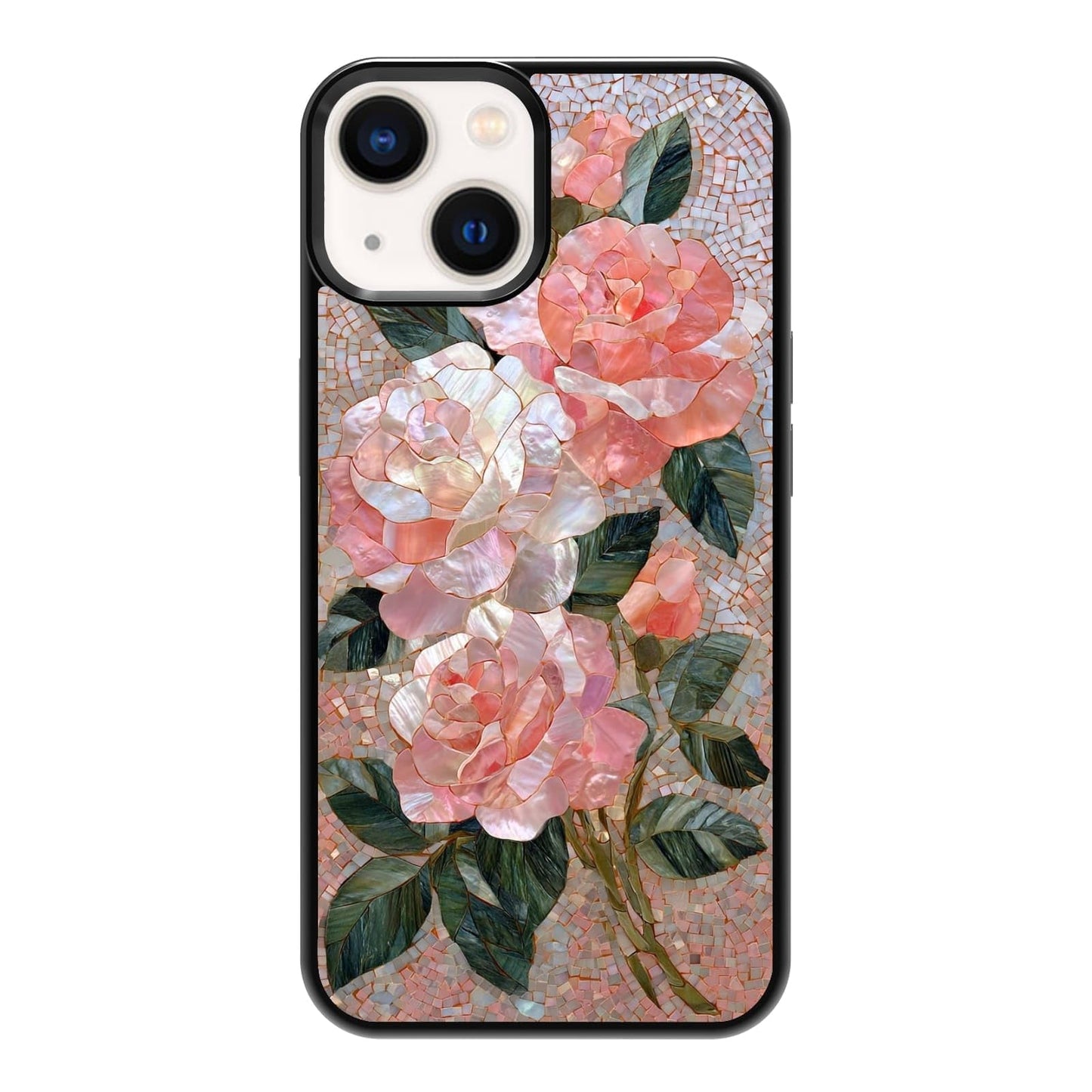 Dark Botanical Wildflower Forest Green Leaf White Blossom Nature Art Phone Case, Shockproof Protective Cover for iPhone 11 12 13 14 15 16 17 Pro Max Plus Mini XR 7 8 SE
