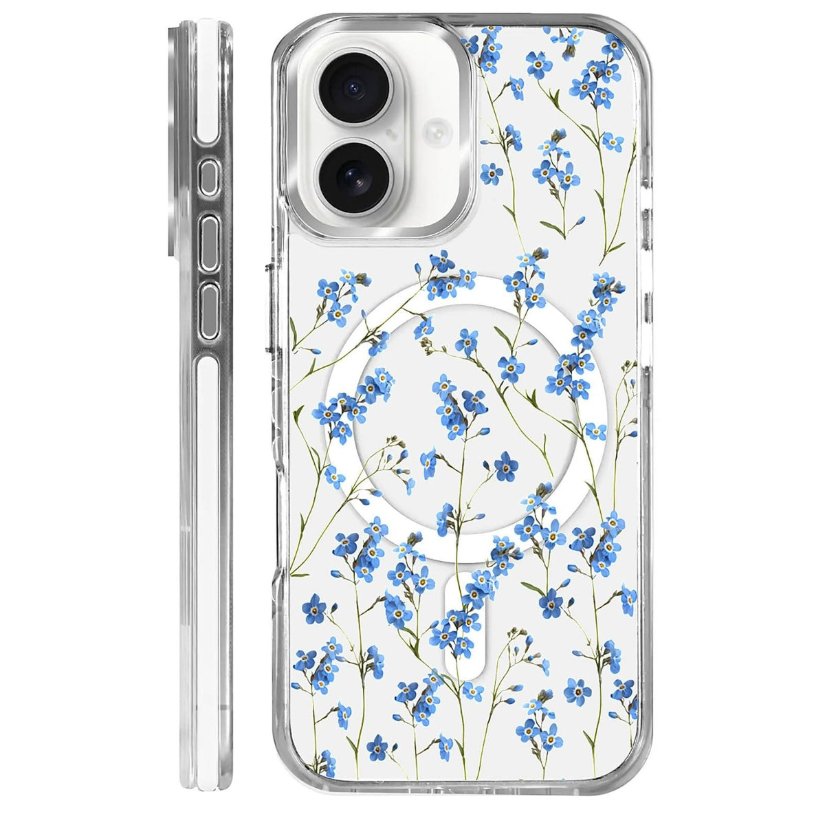 for iPhone 15 Case,Compatible with MagSafe,The Transparent TPU Silicone Protects The Phone Case from Drops, Slips and Fingerprints.Blue Ocean Whale Shark Octopus Turtle Collage