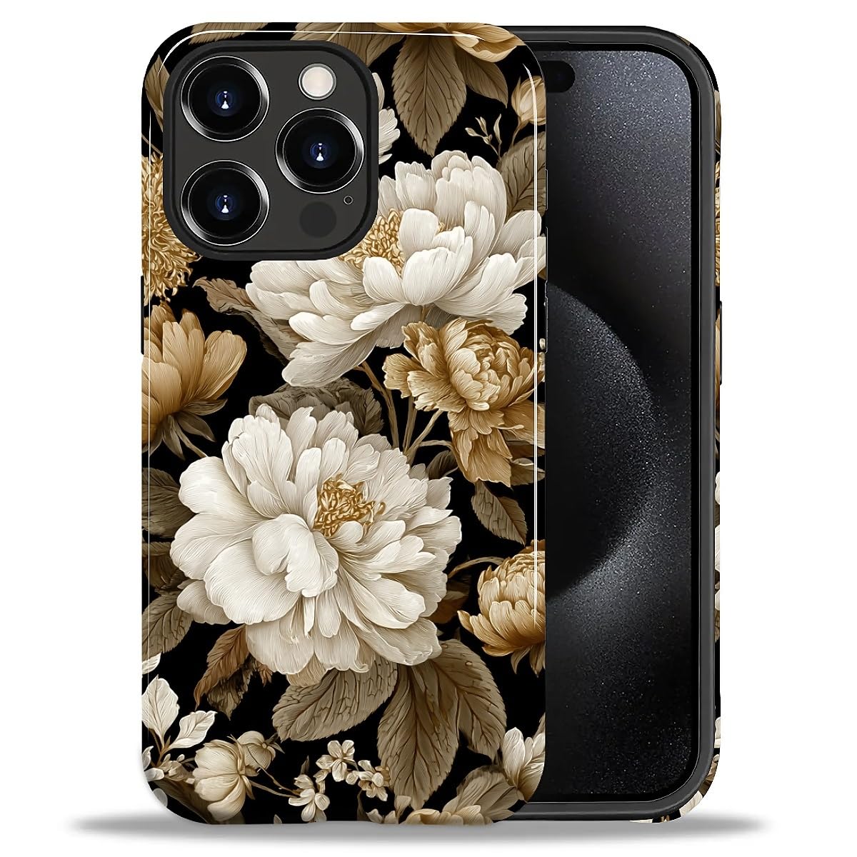 DAIZAG Case for iPhone 13 iPhone 14, Christmas Coffee Snowflake Cane Full-Body Design Hybrid Dual Protection Soft TPU + Hard PC, Shockproof Scratch-Resistant Protective Cover Phone Case for Men Women