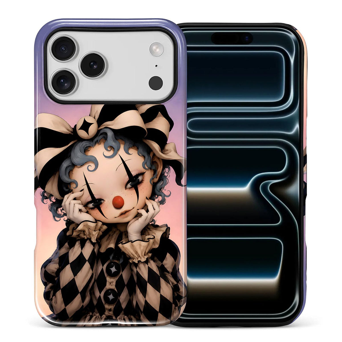 for iPhone 17 Pro Max Case,Hybrid 2-Layer Hard Shell + Silicone Protective Case -Resistant Shockproof- Ally's Dog's Cute College Summer Flower Collage