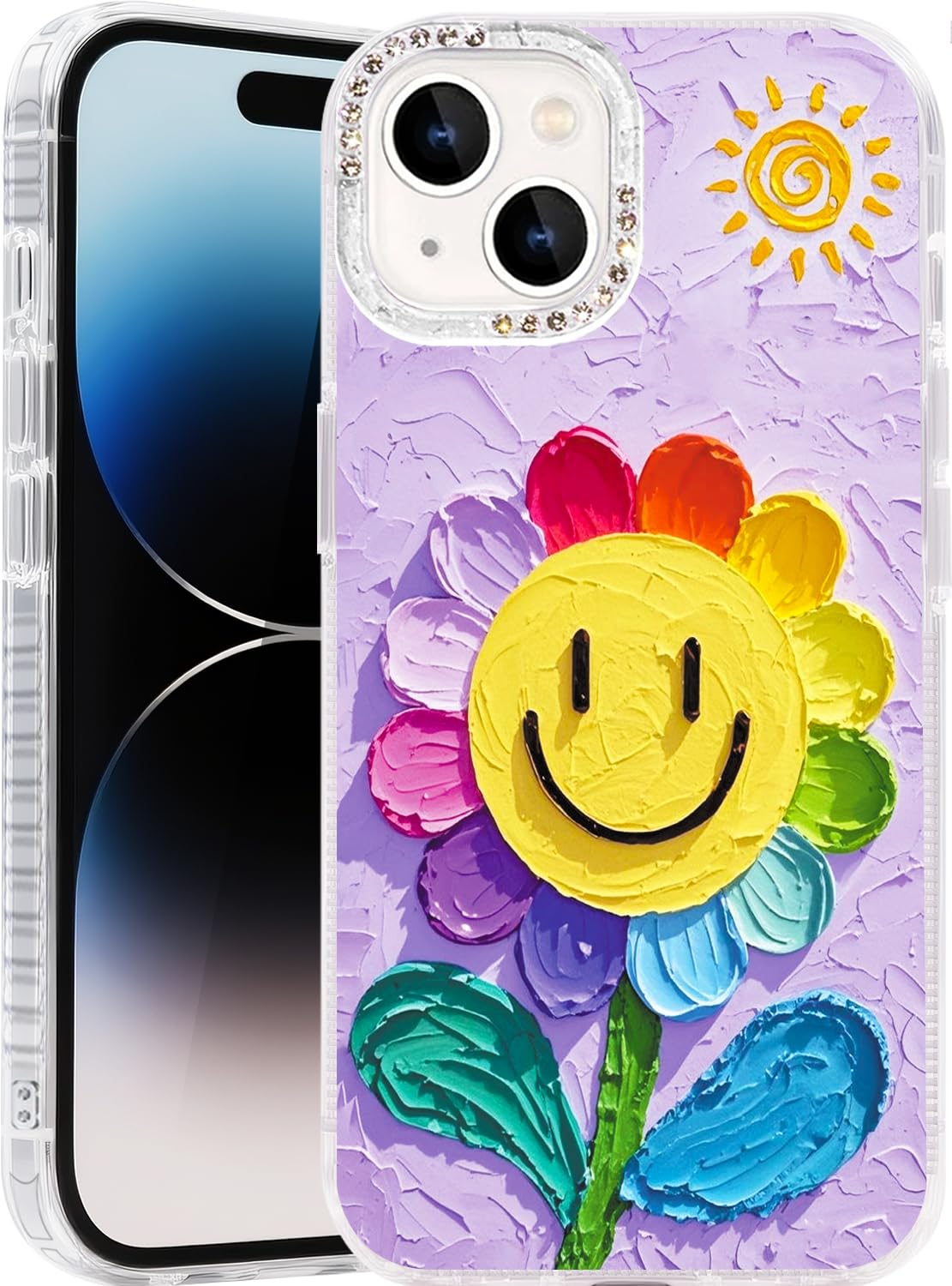 Compatible with iPhone 17 Case,with [Soft Slim][Camera Protection] Cute Fishing Cats Shiny Aesthetic Phone Cover Anti-Yellowing Shockproof Protective Cover for Women Girl