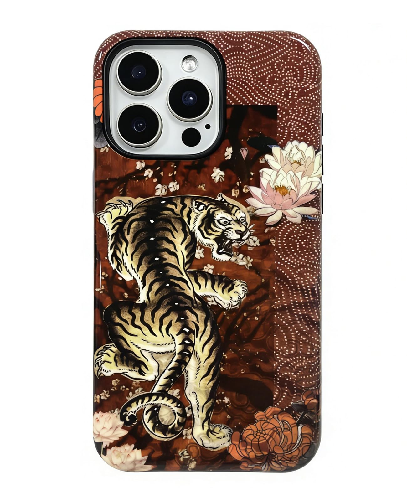 for iPhone 17 Pro Case Cute Retro Chinese-Style Tiger Phone Case Made of Hard PC Material, It Provides Full Protection with A Glossy Finish for Women (Green, iPhone 17 Pro)