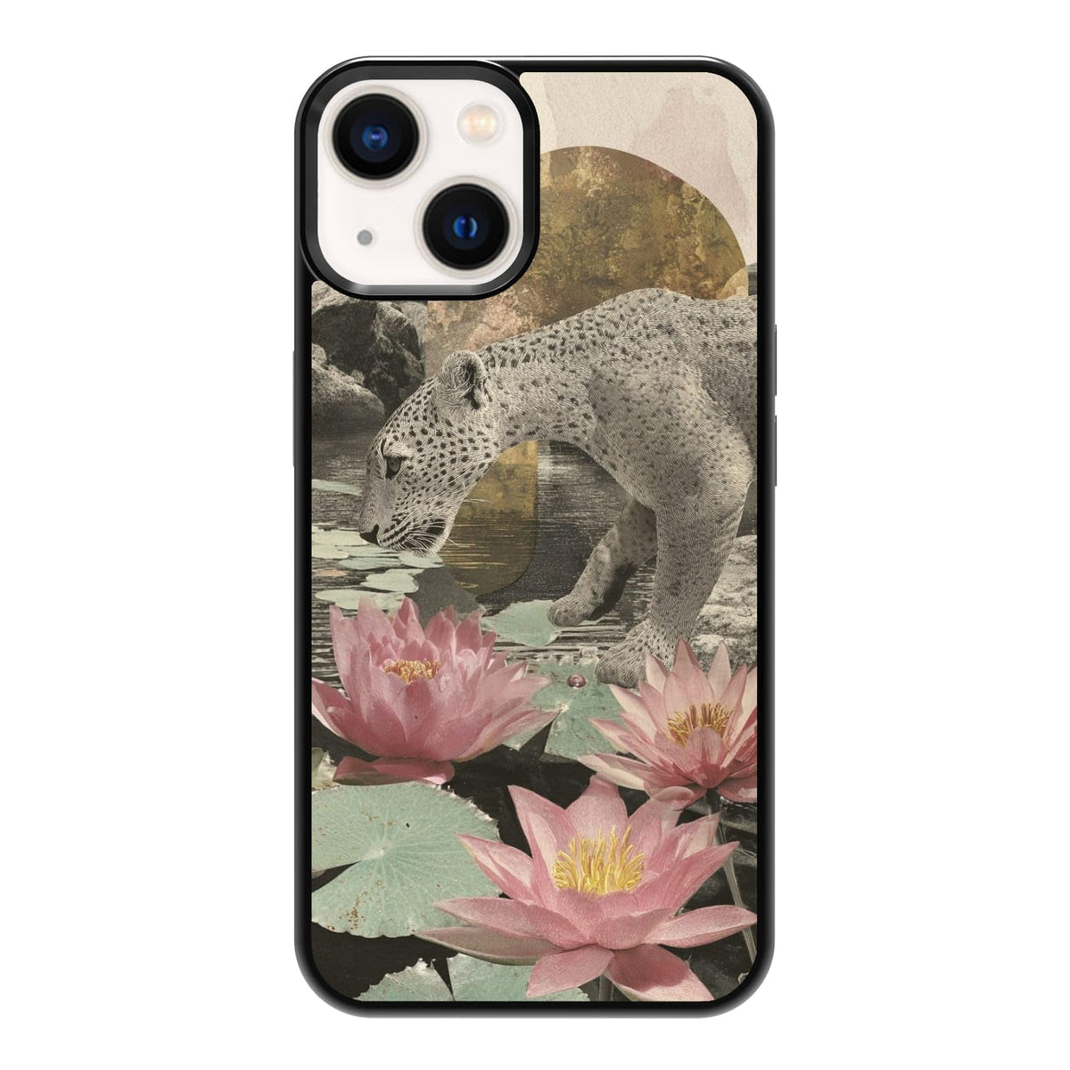 Dark Botanical Wildflower Forest Green Leaf White Blossom Nature Art Phone Case, Shockproof Protective Cover for iPhone 11 12 13 14 15 16 17 Pro Max Plus Mini XR 7 8 SE