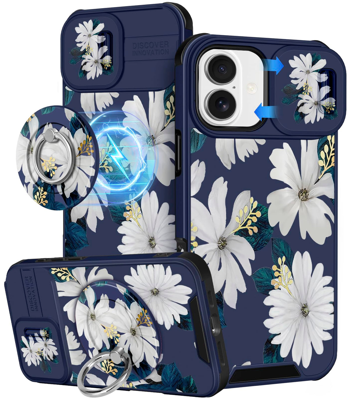 Buleens for iPhone 17 Pro Max Case 6.9 Inch - with Ring Stand & Camera Cover Aesthetic Cute Designed for Women Girls Girly Cartoon Kawaii Dogs Phone Case for iPhone 17 Pro Max Compatible with Magsafe