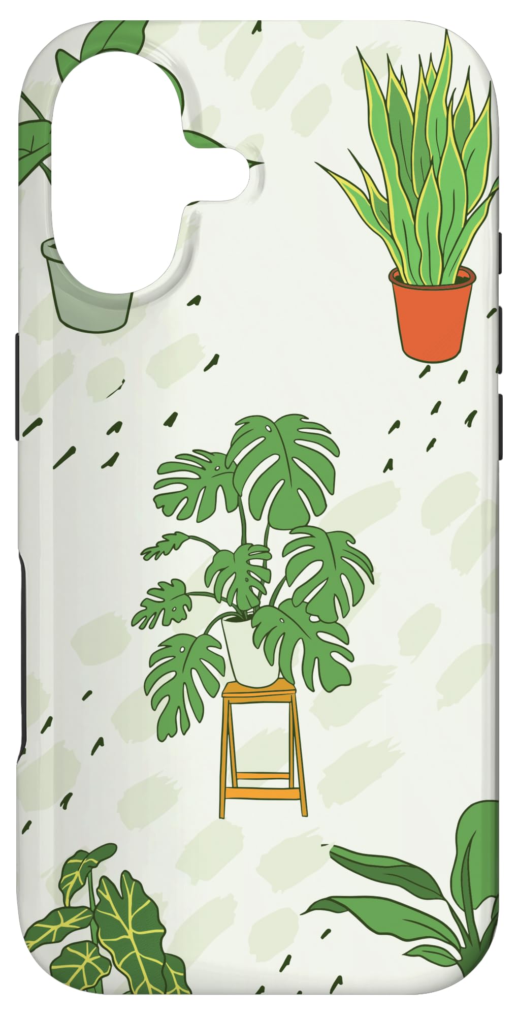 Monstera plant Houseplant Illustrations | Boho Nature Leaf Case for iPhone 15