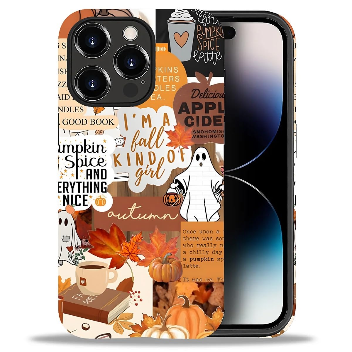 Case for iPhone 17,Drop Protection Hybrid 2-Layer Hard Phone Cover-Vintage Christmas Stamps Collage