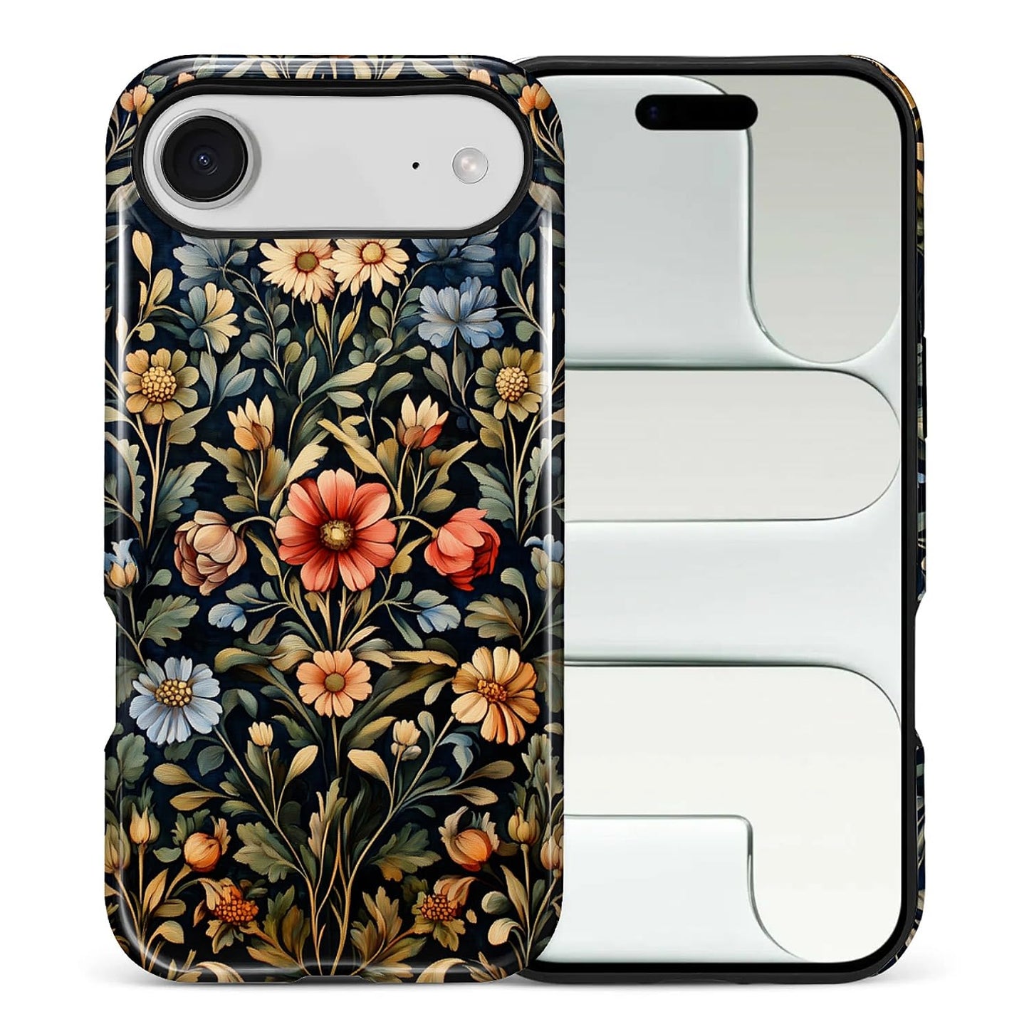 Compatible with iPhone 13 14 Case, Hybrid 2-Layer Case Shockproof Anti-Scratch for Girl Women Boy Men, Plant Collection for iPhone 13 14