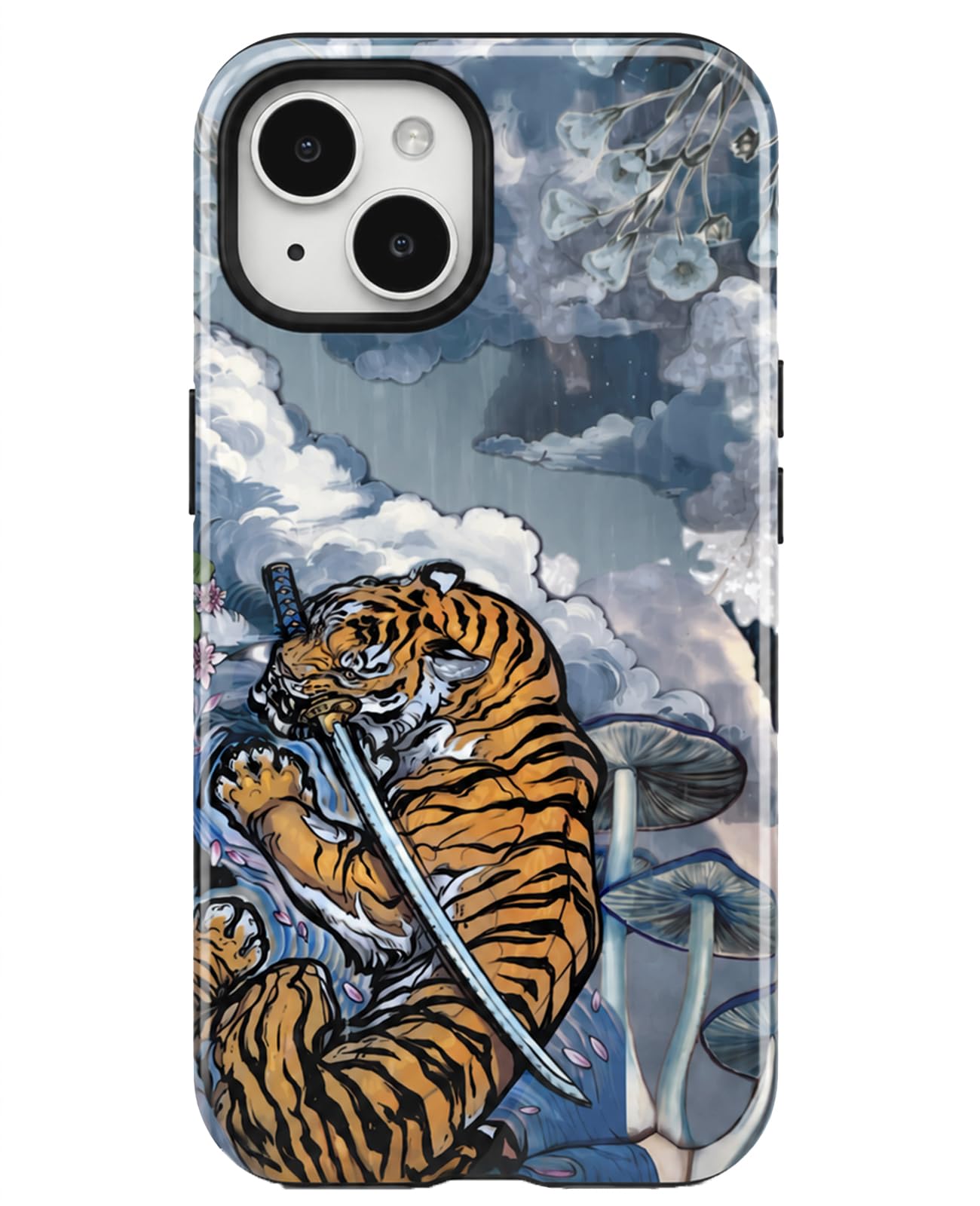 for iPhone 17 Pro Case Cute Retro Chinese-Style Tiger Phone Case Made of Hard PC Material, It Provides Full Protection with A Glossy Finish for Women (Green, iPhone 17 Pro)