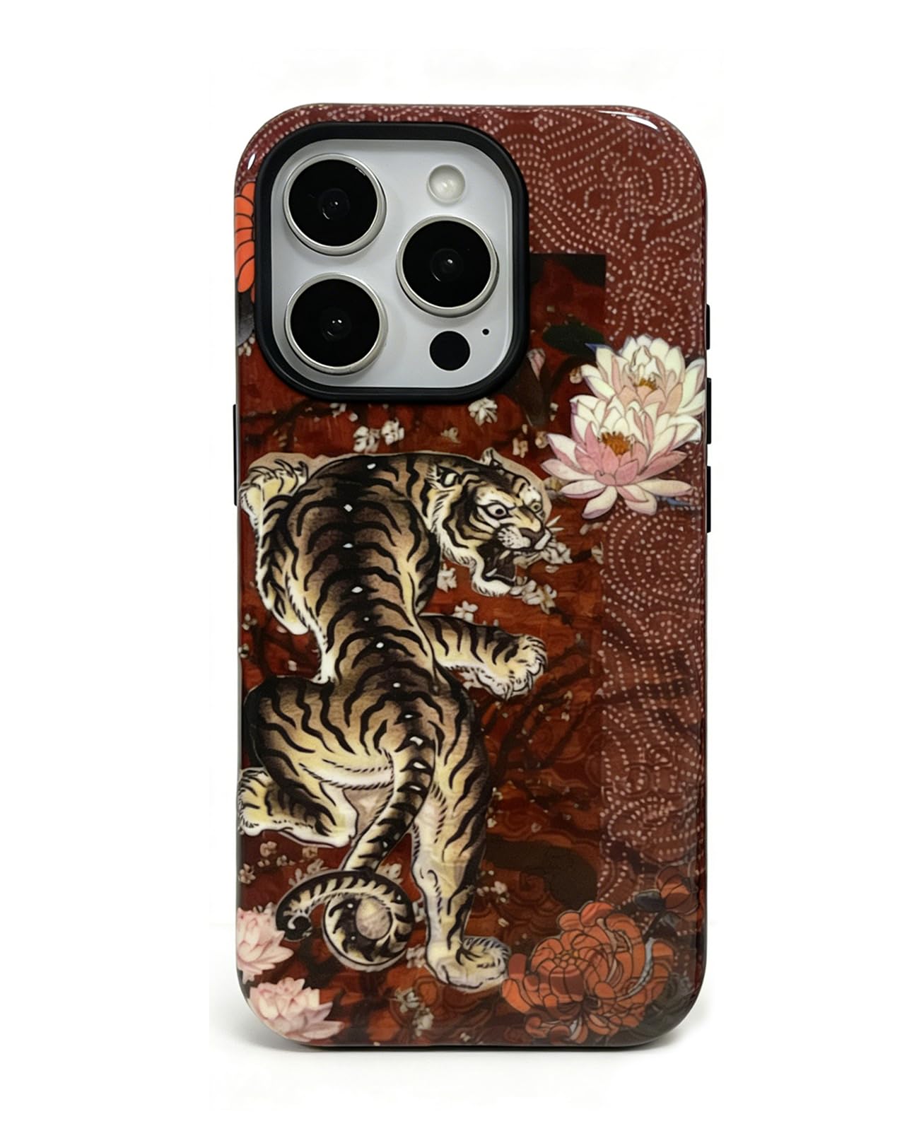 for iPhone 17 Pro Case Cute Retro Chinese-Style Tiger Phone Case Made of Hard PC Material, It Provides Full Protection with A Glossy Finish for Women (Green, iPhone 17 Pro)