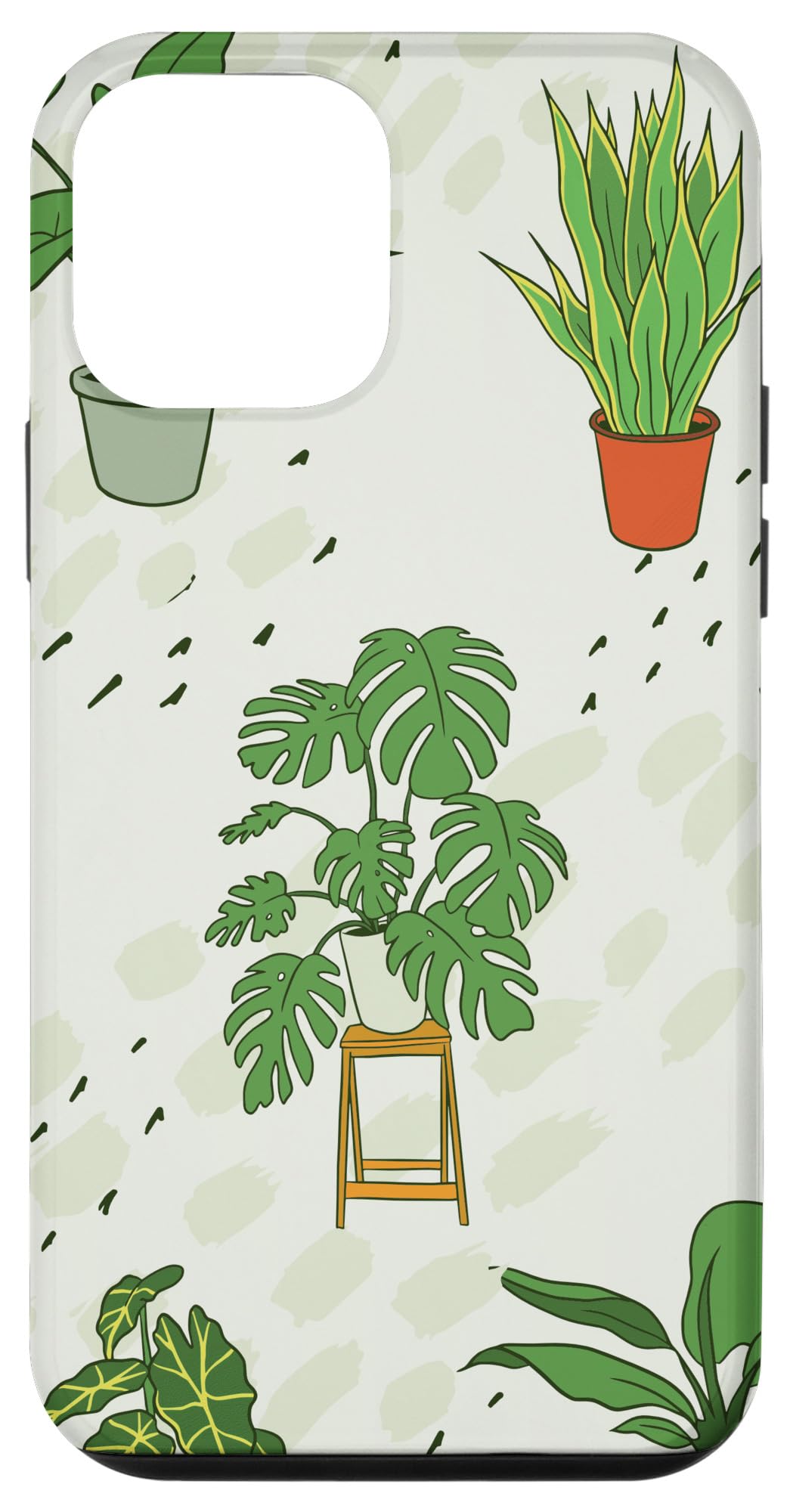 Monstera plant Houseplant Illustrations | Boho Nature Leaf Case for iPhone 15
