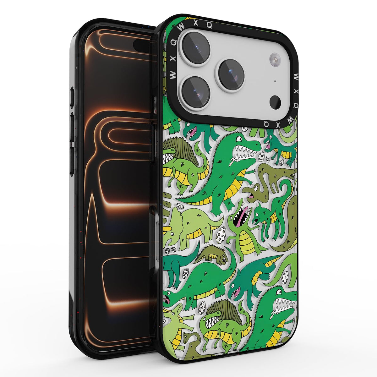 for iPhone 16 pro max Graffiti of Cartoon Animal Clear Phone Case | TPU+PC Premium Painted Anti-Drop Phone Case Superior Shock Absorption Military-Grade Drop Protection cover