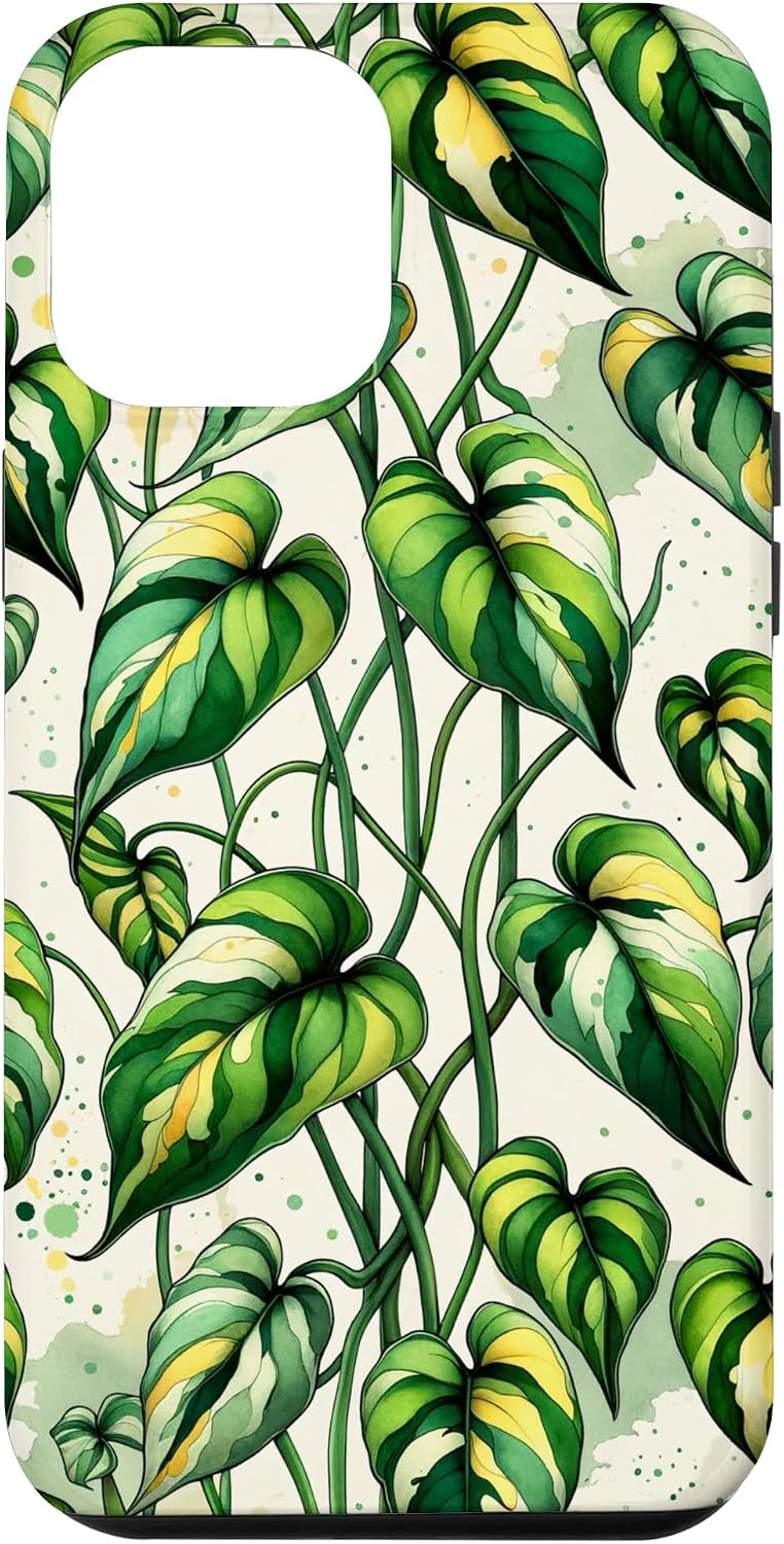 iPhone 14 Nature-Inspired Botanical Pothos House Plant Decorative Case