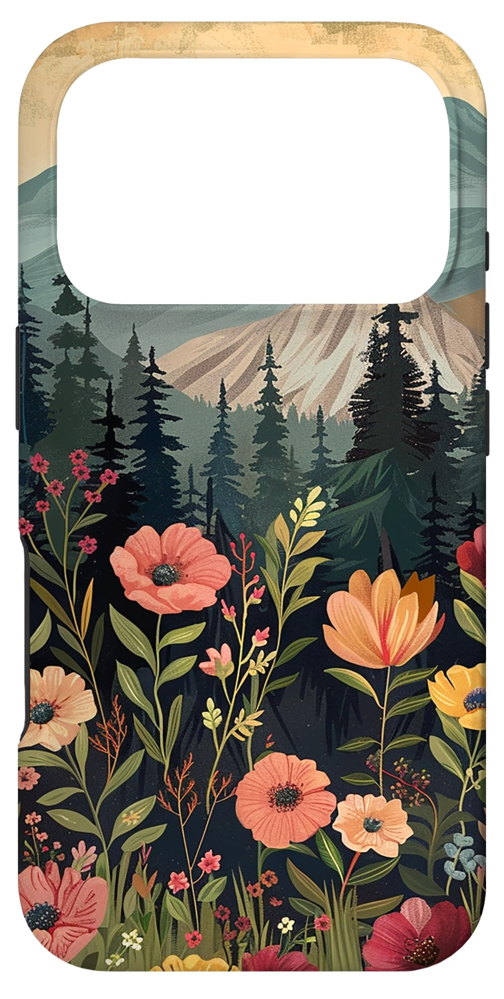 Floral Mountain Boho Pine Tree Forest Nature Case for iPhone 11