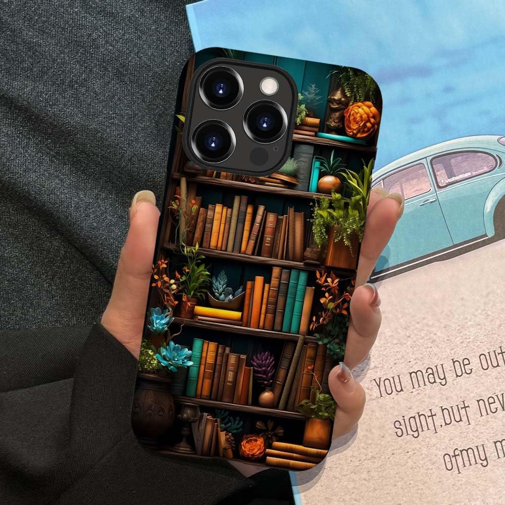 SEized Case Compatible with for iPhone 13 Pro Max,Plants Books Phone Case for Girl Women Boy Men,Durable Protection Case for iPhone 13 Pro Max