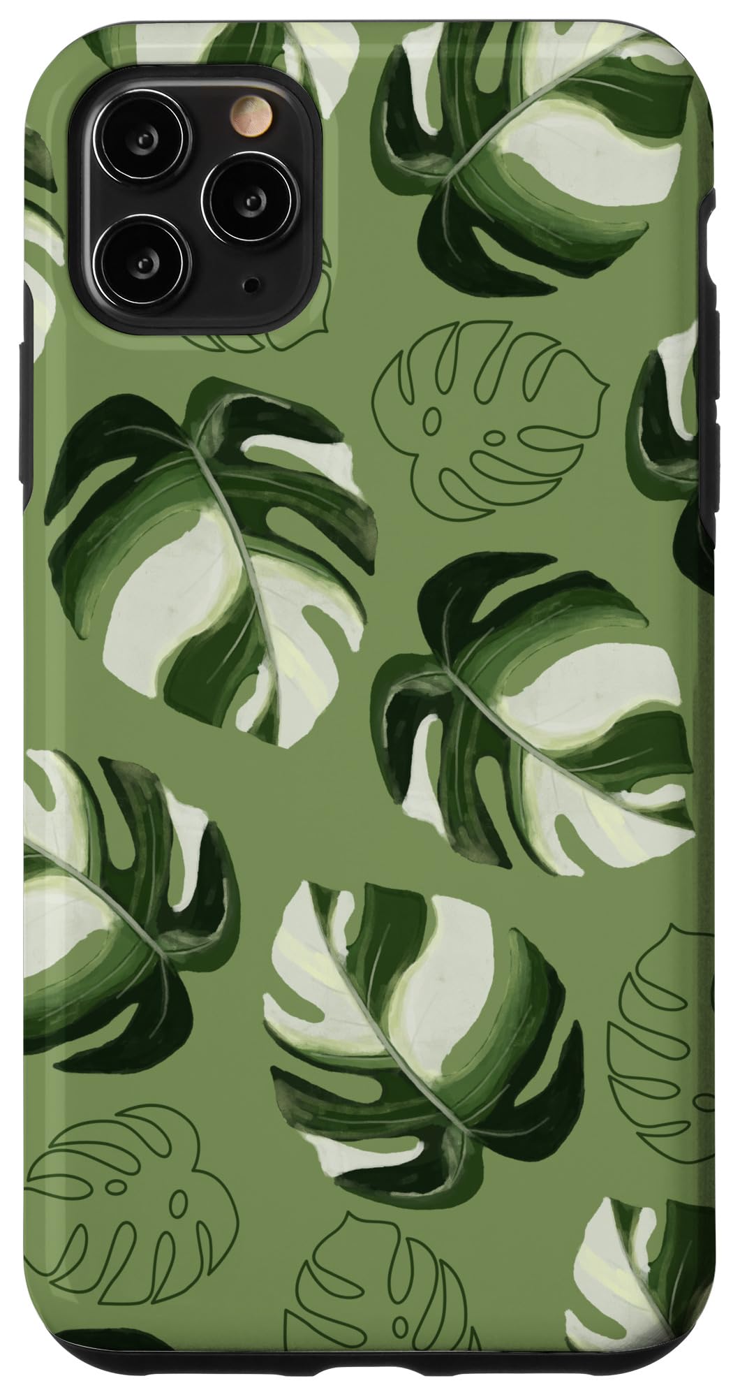 Monstera Deliciosa Leaves Plant Leaf Botanical Nature Case for iPhone 15