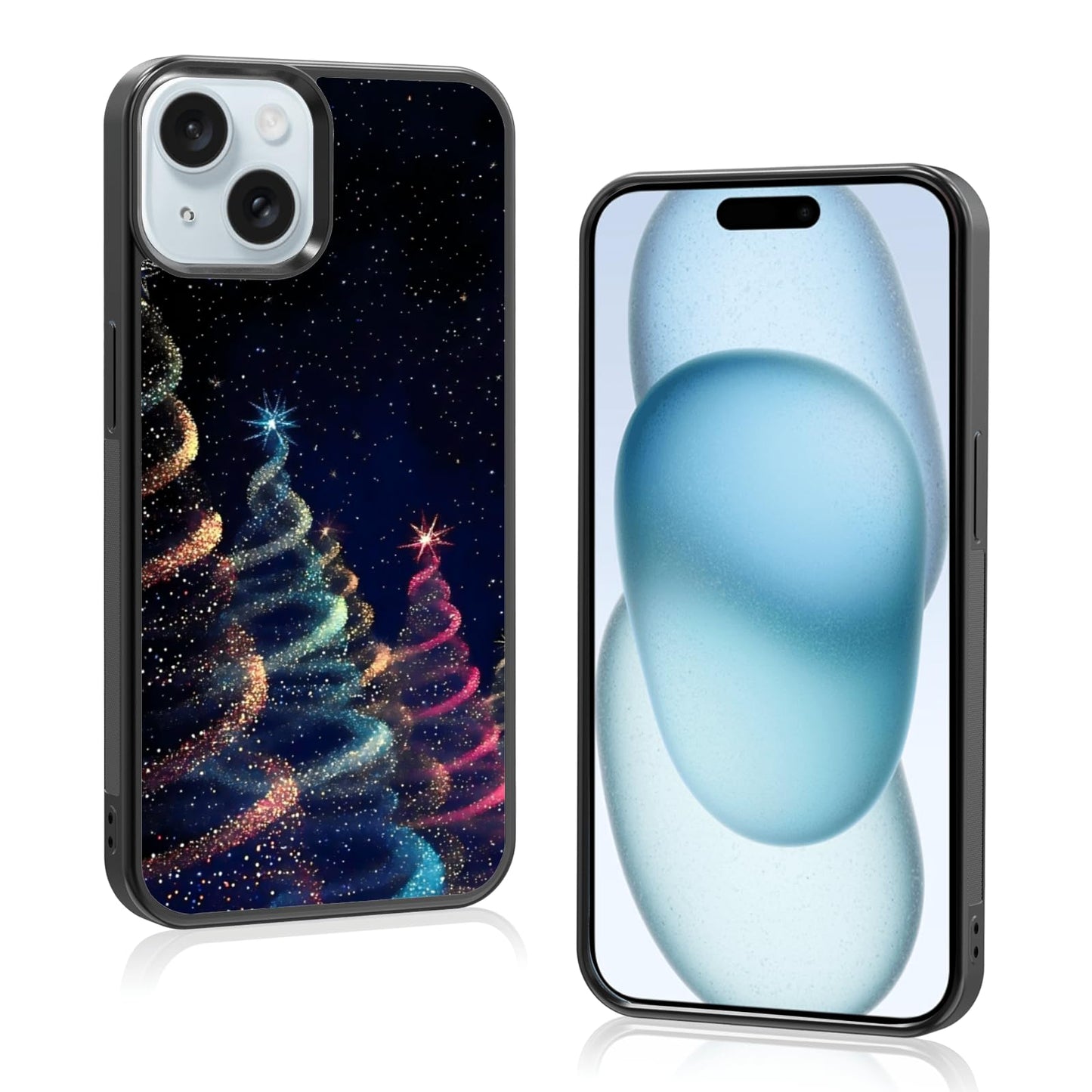 Cute Christmas Tree Bow Phone Case: Kawaii Winter Non-Slip Design Compatible with iPhone 13./14 Case for Women & Girl（14）