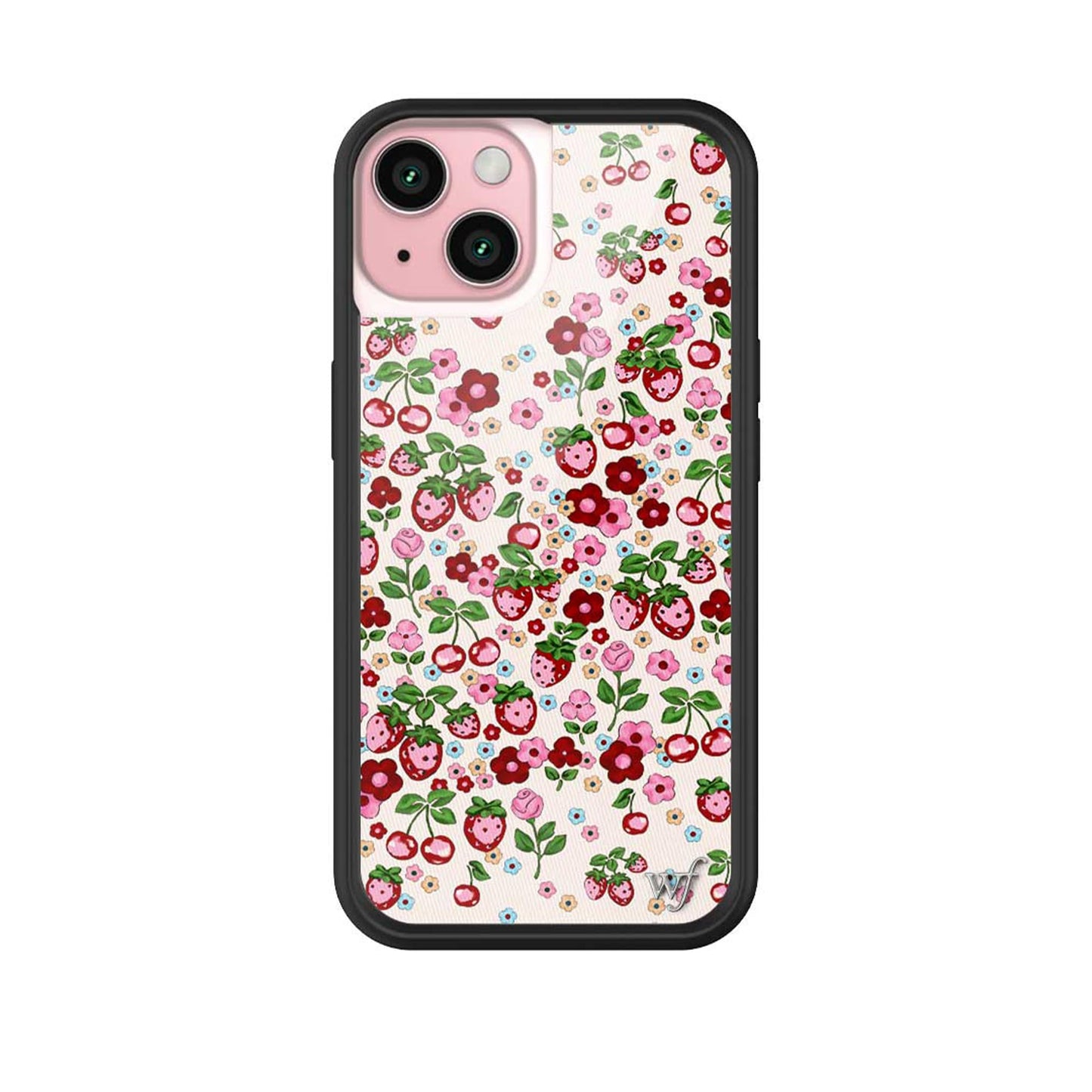 Wildflower Cases - Compatible with iPhone 15 | Protective Black Bumper, 6.5ft Drop Test Certified, Women Owned Small Business | Nature Floral Aesthetic Trendy Cute | Hummingbird
