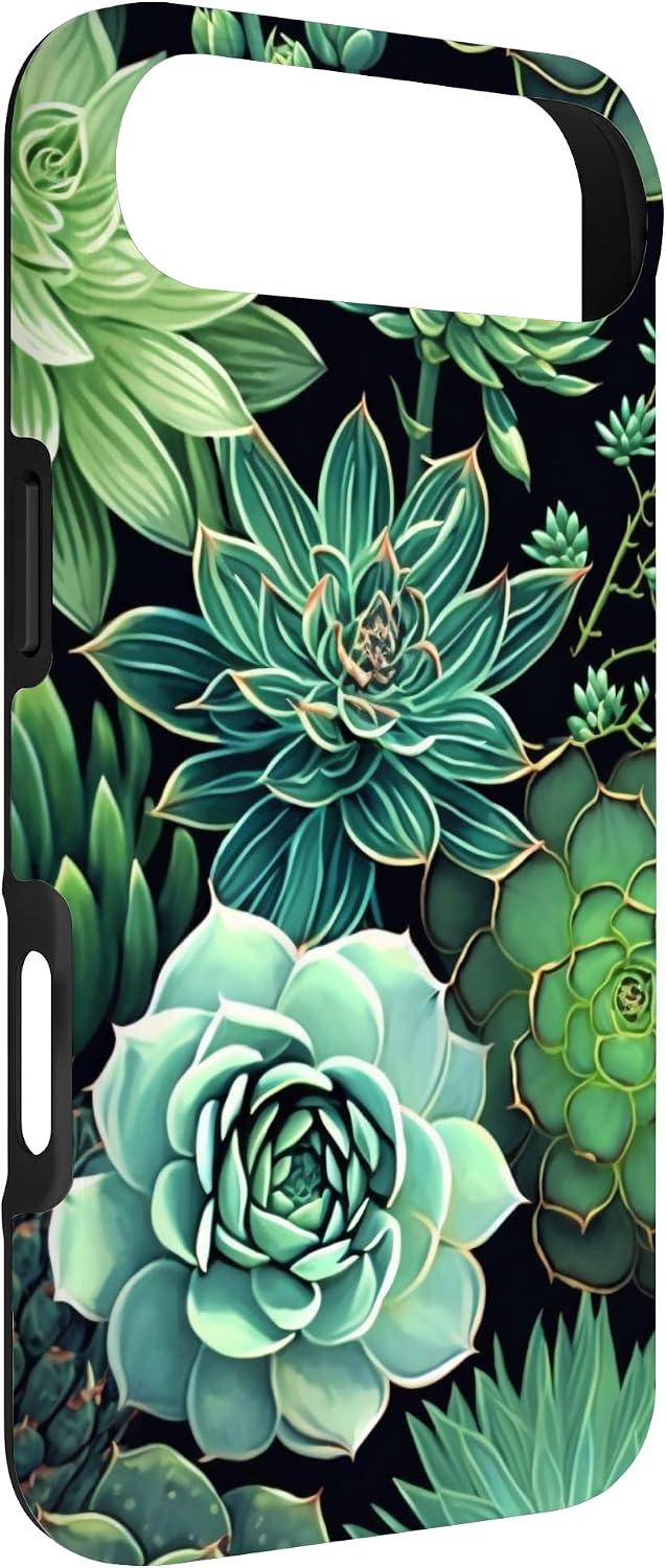 Succulent Plant Botanical Green Floral Pattern Flower Cactus Case for iPhone Air