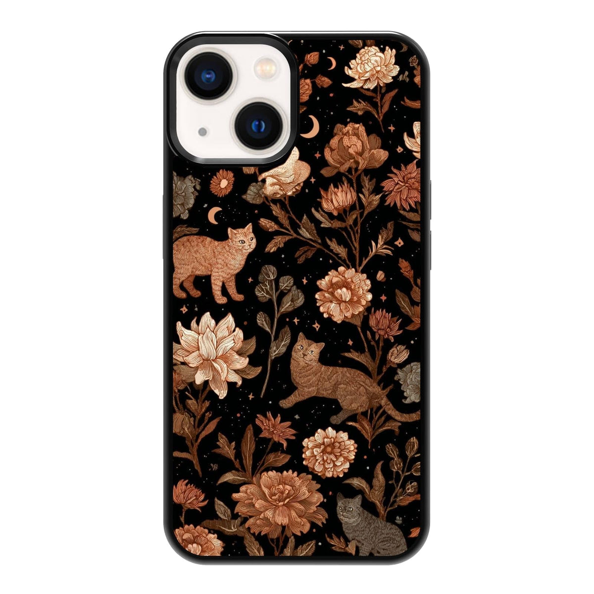 Vintage Green Herb Botanical Leaf Sketch Nature Phone Case, Shockproof Protective Cover for iPhone 11 12 13 14 15 16 17 Pro Max Plus Mini XR 7 8 SE