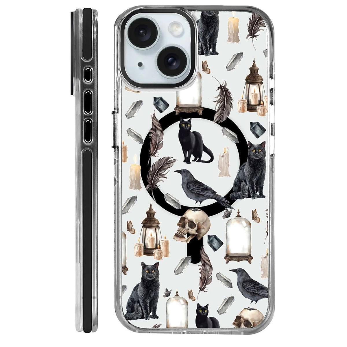 for iPhone 15 Case,Compatible with MagSafe,The Transparent TPU Silicone Protects The Phone Case from Drops, Slips and Fingerprints.Blue Ocean Whale Shark Octopus Turtle Collage