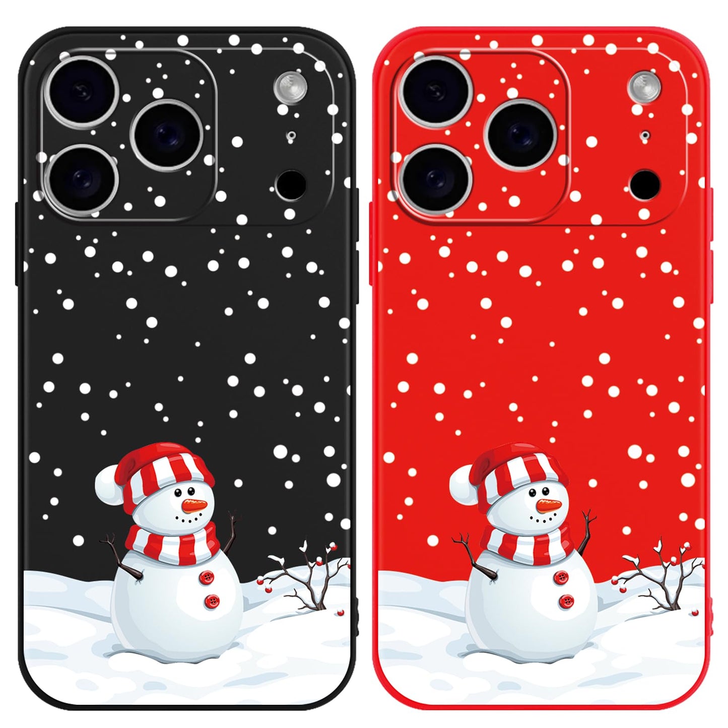 2 Pack Christmas Phone Case for iPhone 16 6.1'', Cute Christmas Tree Pattern Gifts Case with Gingerbread Canes Design Soft TPU Anti-Fall Protective Slim Shockproof Cover for Girl Women Men