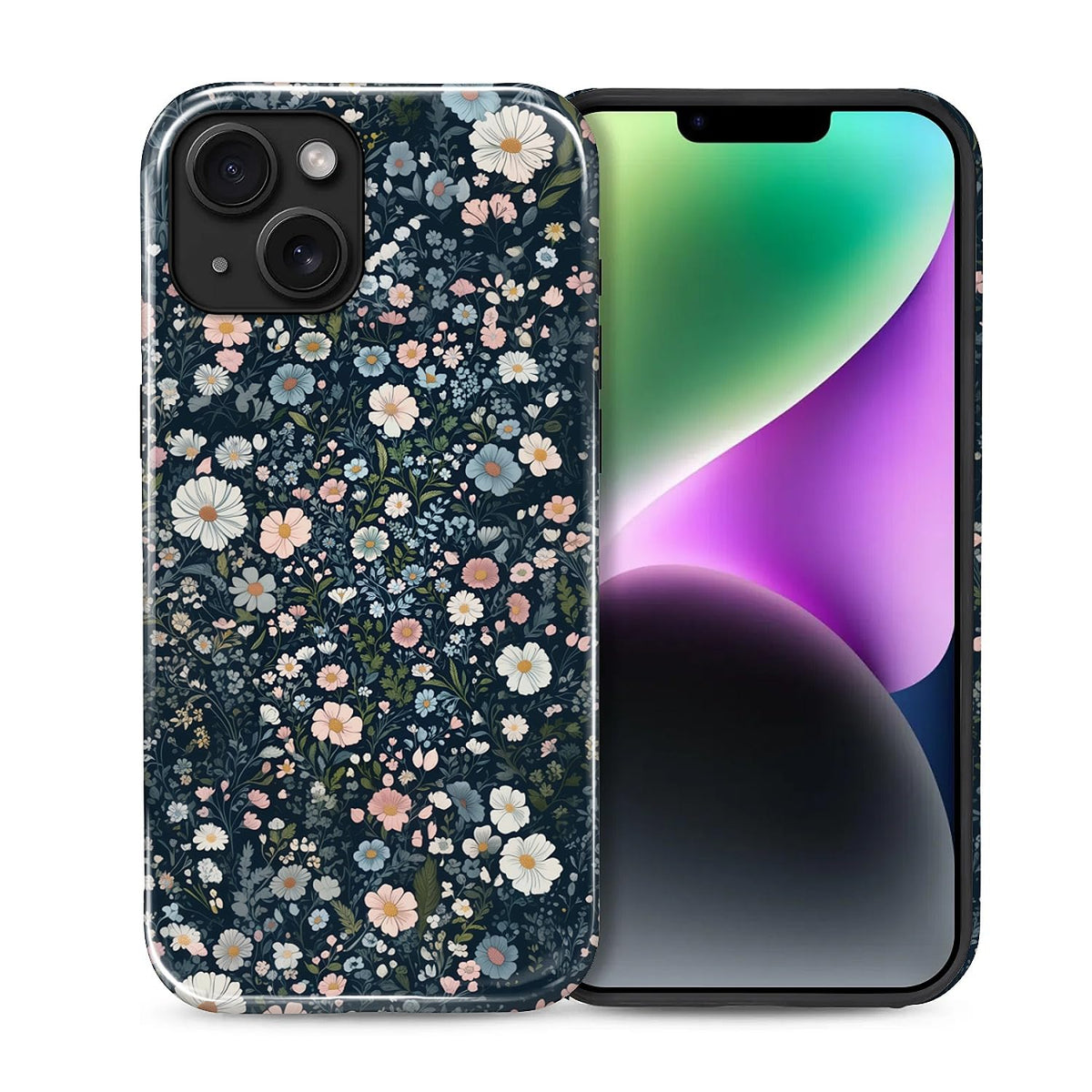 Compatible with iPhone 13 14 Case, Hybrid 2-Layer Case Shockproof Anti-Scratch for Girl Women Boy Men, Plant Collection for iPhone 13 14