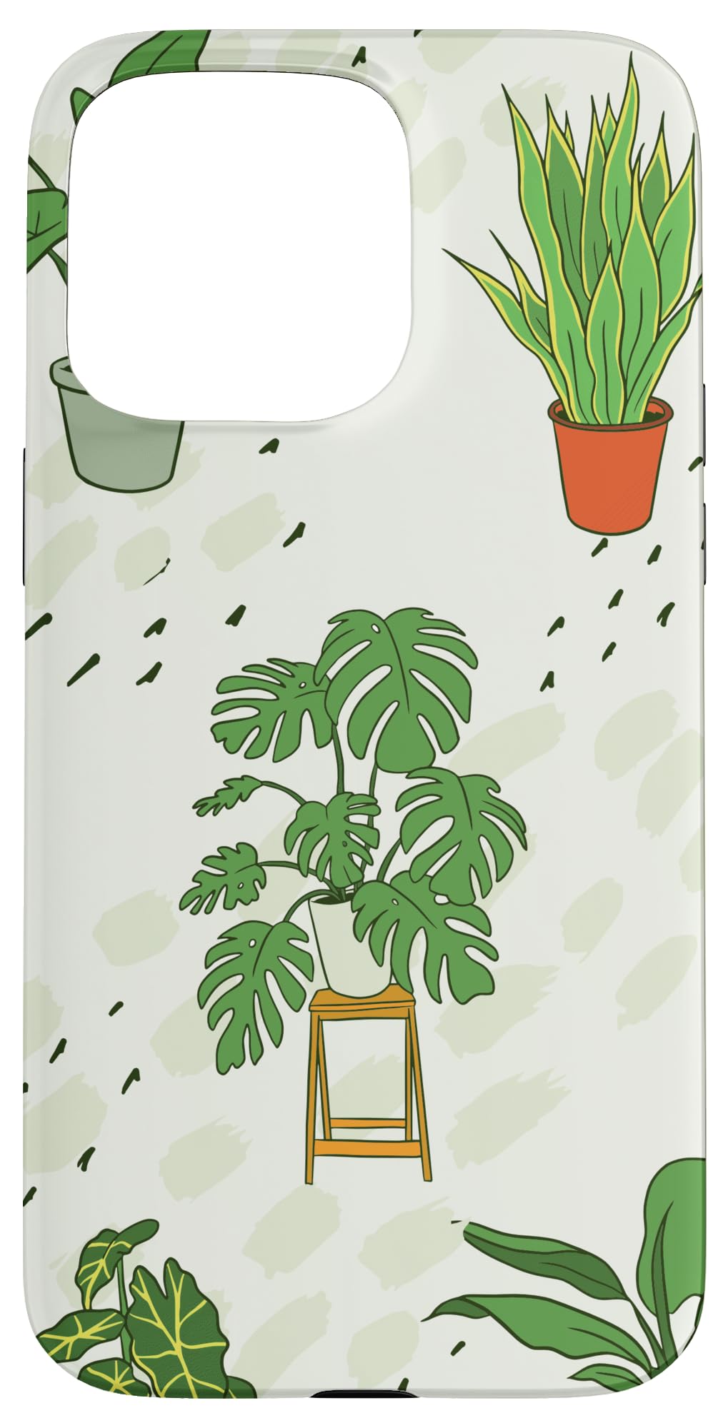 Monstera plant Houseplant Illustrations | Boho Nature Leaf Case for iPhone 15