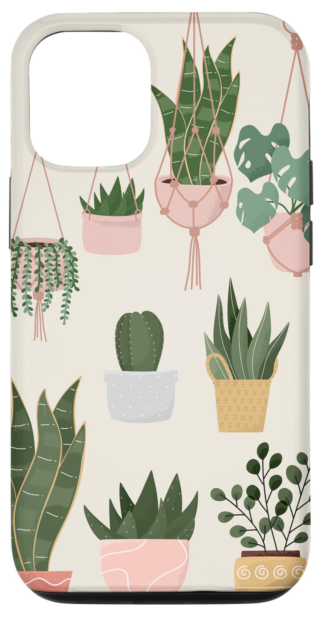 Boho Indoor and Outdoor Plant Illustrations Nature Art Phone Case for iPhone 15 Pro Max