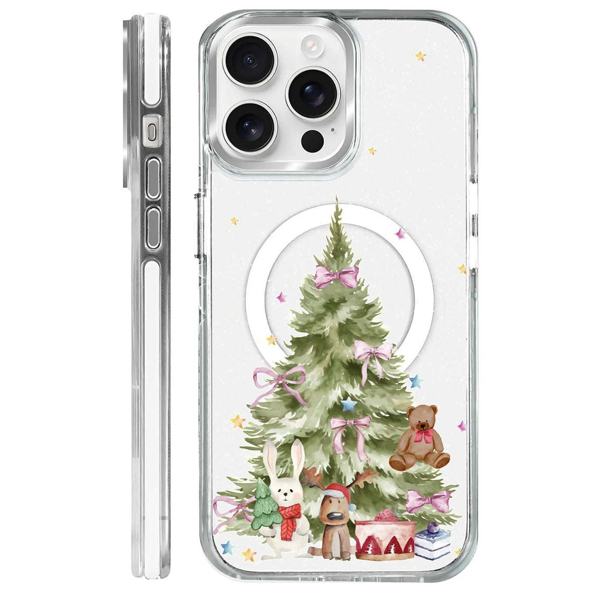 for iPhone 15 Case,Compatible with MagSafe,The Transparent TPU Silicone Protects The Phone Case from Drops, Slips and Fingerprints.Blue Ocean Whale Shark Octopus Turtle Collage
