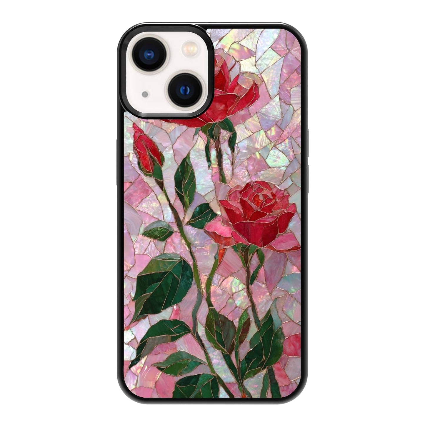Dark Botanical Wildflower Forest Green Leaf White Blossom Nature Art Phone Case, Shockproof Protective Cover for iPhone 11 12 13 14 15 16 17 Pro Max Plus Mini XR 7 8 SE