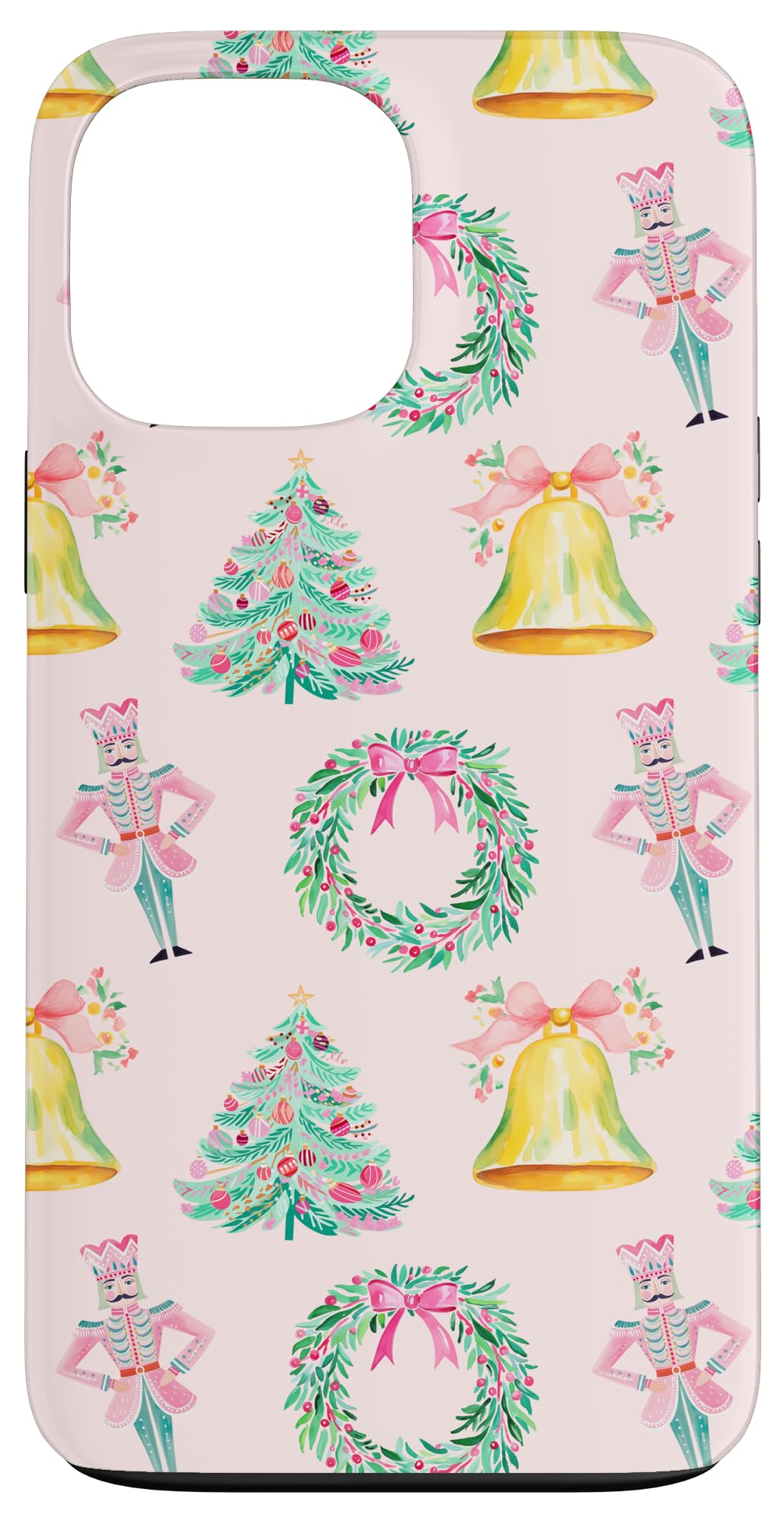 Preppy Pink Christmas Nutcracker Print Case for iPhone 15