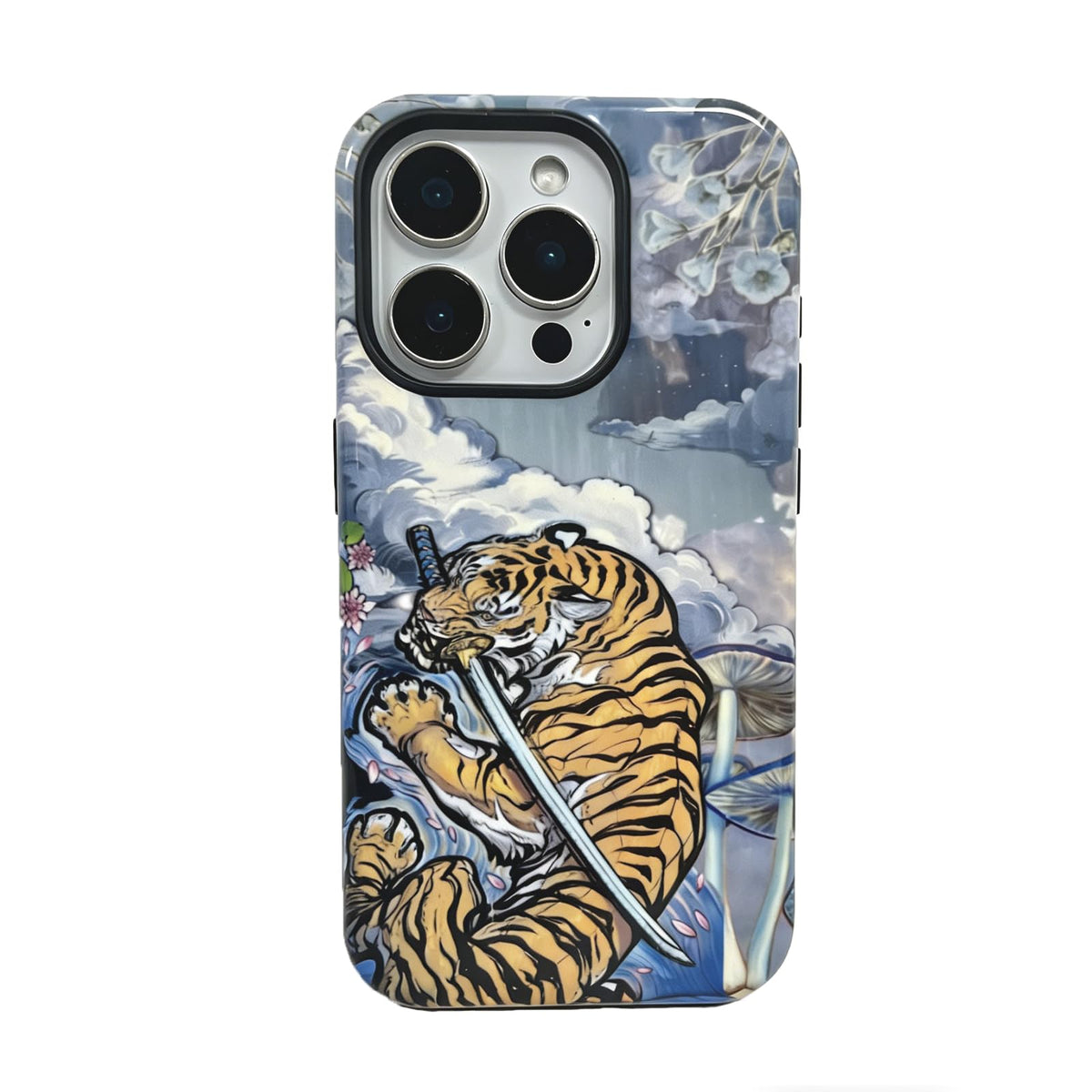 for iPhone 17 Pro Case Cute Retro Chinese-Style Tiger Phone Case Made of Hard PC Material, It Provides Full Protection with A Glossy Finish for Women (Green, iPhone 17 Pro)