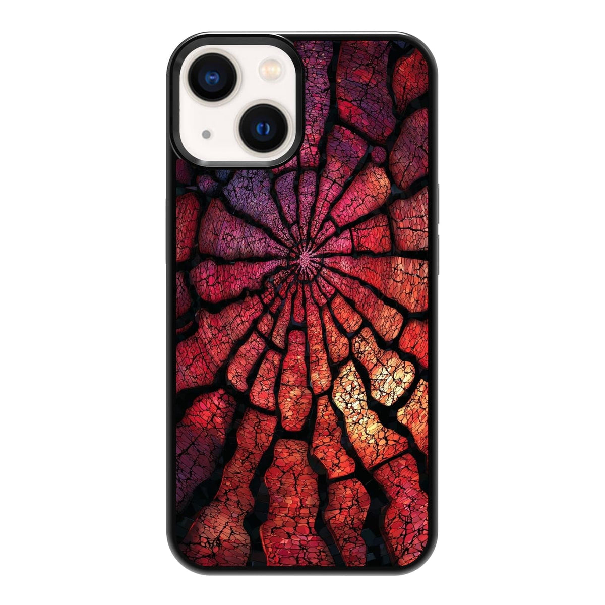 Nature Stained Glass Green Forest Tree Sunlight Phone Case, Shockproof Protective Cover for iPhone 11 12 13 14 15 16 17 Pro Max Plus Mini XR 7 8 SE
