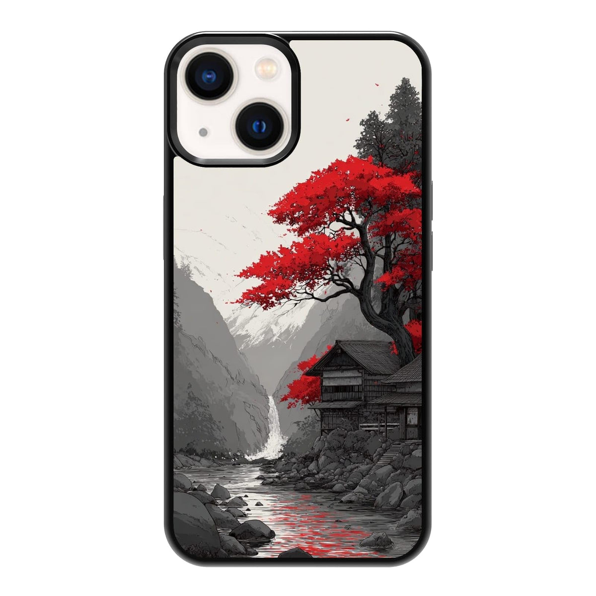 Vibrant Redwood Forest Path Wildflowers Nature Landscape Phone Case, Shockproof Protective Cover for iPhone 11 12 13 14 15 16 17 Pro Max Plus Mini XR 7 8 SE