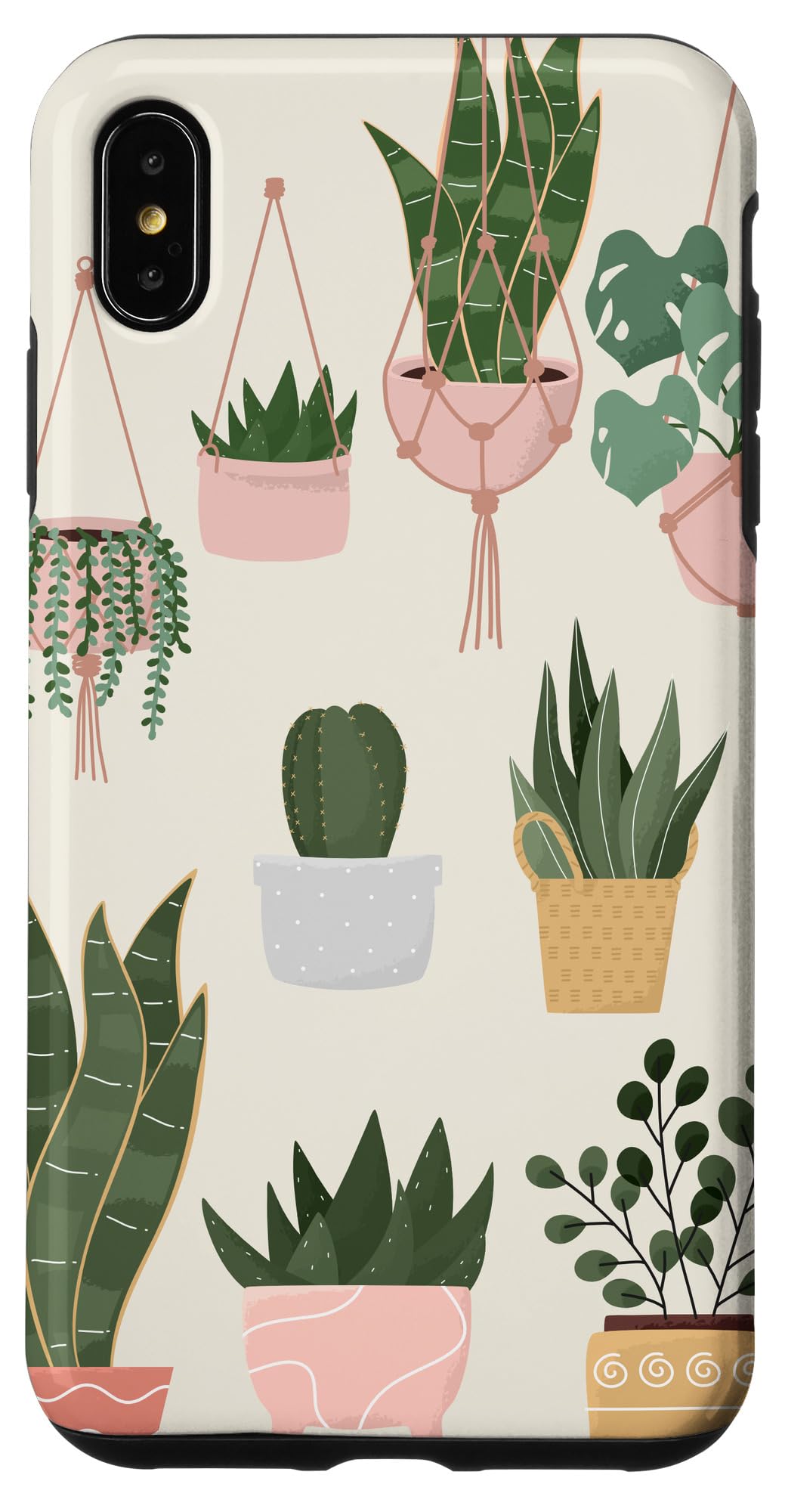 Boho Indoor and Outdoor Plant Illustrations Nature Art Phone Case for iPhone 15 Pro Max