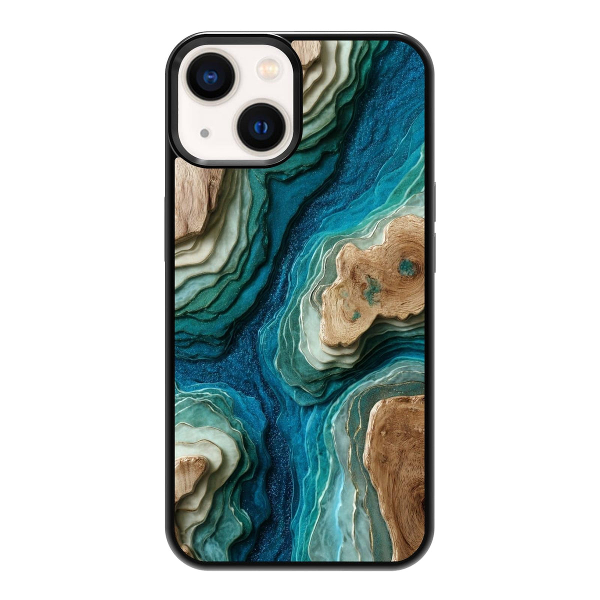 Four Seasons Tree of Life Watercolor Nature Phone Case, Shockproof Protective Cover for iPhone 11 12 13 14 15 16 17 Pro Max Plus Mini XR 7 8 SE