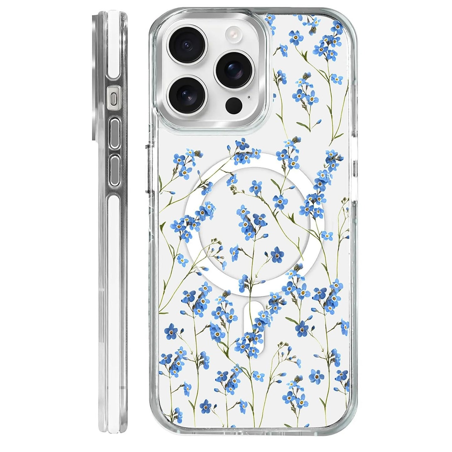 for iPhone 15 Case,Compatible with MagSafe,The Transparent TPU Silicone Protects The Phone Case from Drops, Slips and Fingerprints.Blue Ocean Whale Shark Octopus Turtle Collage