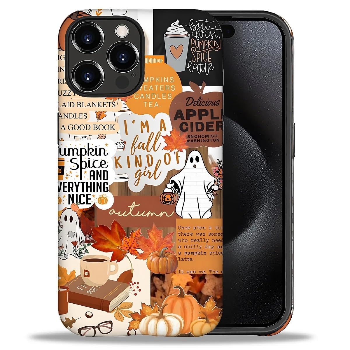Case for iPhone 17,Drop Protection Hybrid 2-Layer Hard Phone Cover-Vintage Christmas Stamps Collage