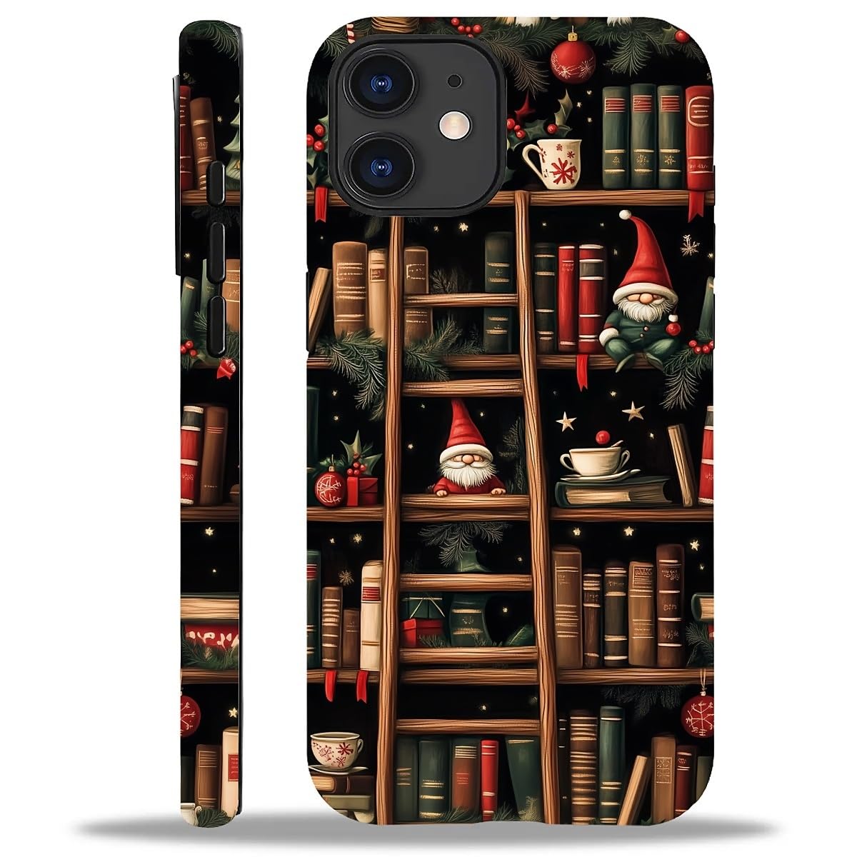Case Compatible with iPhone 16,Christmas Decorations-Santa Claus Hybrid 2-Layer Hard Shell+Silicone Double Protective Scratch-Resistant Shockproof Case for iPhone 16