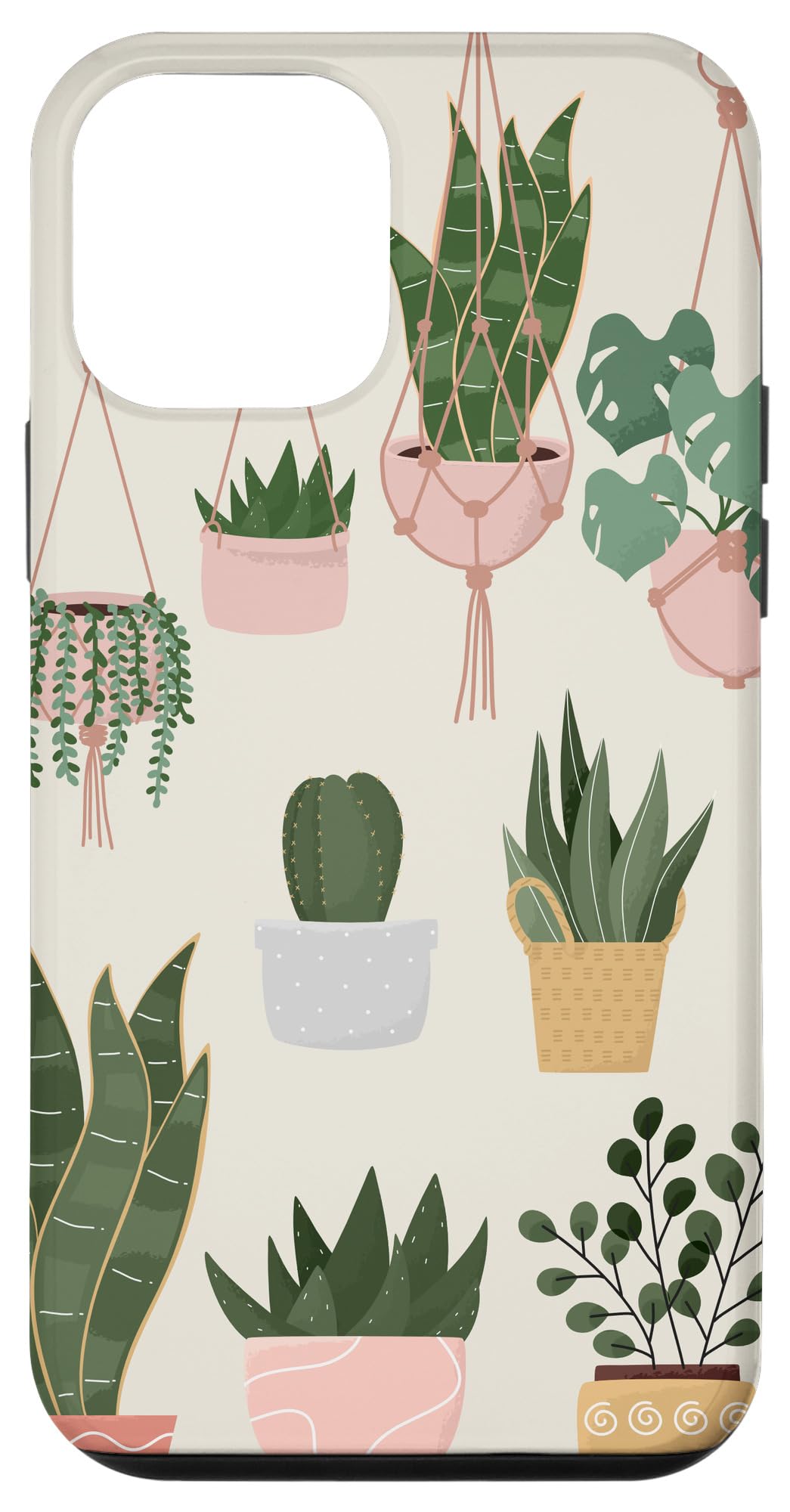 Boho Indoor and Outdoor Plant Illustrations Nature Art Phone Case for iPhone 15 Pro Max