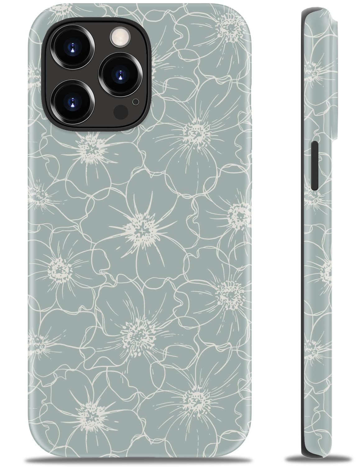 Goodon for iPhone 15 Pro Max Case, Cute Preppy Floral, MagSafe Compatible | Dual-Layer Hard Shell & Silicone, Wireless Charging, Slim Fit Phone Cover with Wildflower Designs for Women Girls