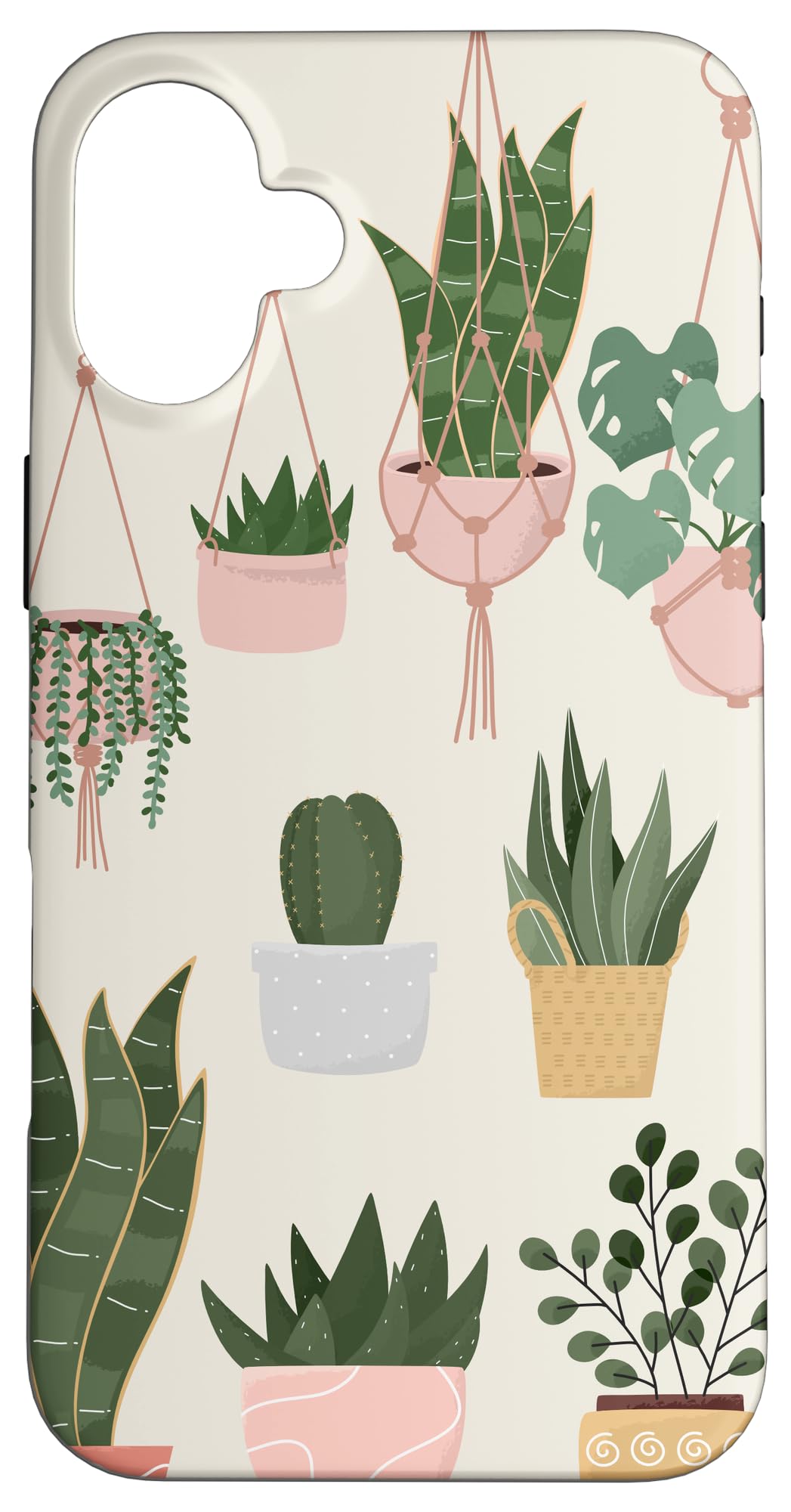 Boho Indoor and Outdoor Plant Illustrations Nature Art Phone Case for iPhone 15 Pro Max