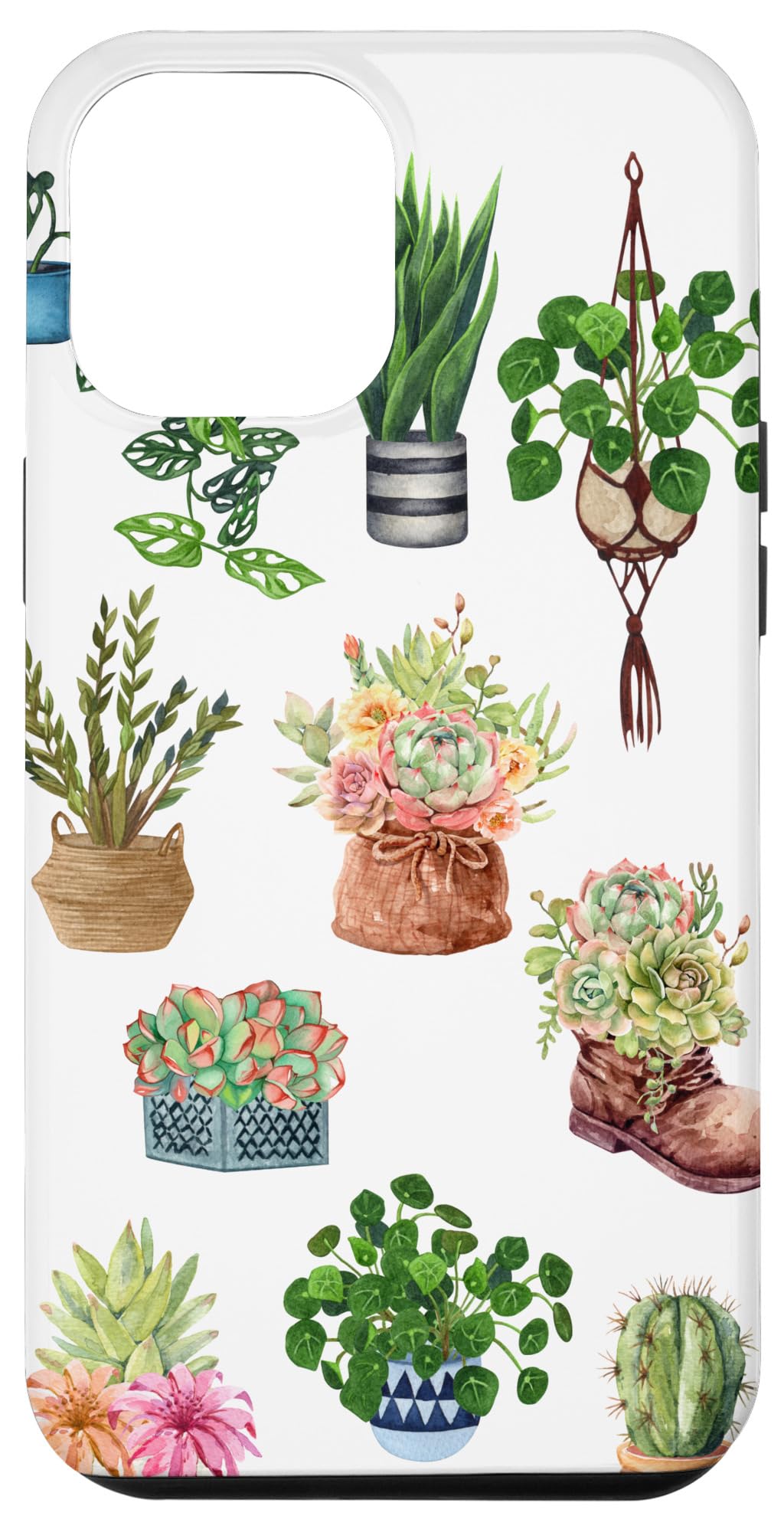 iPhone 14 Boho Indoor and Outdoor Plant Lover Succulent Cactus Nature Case