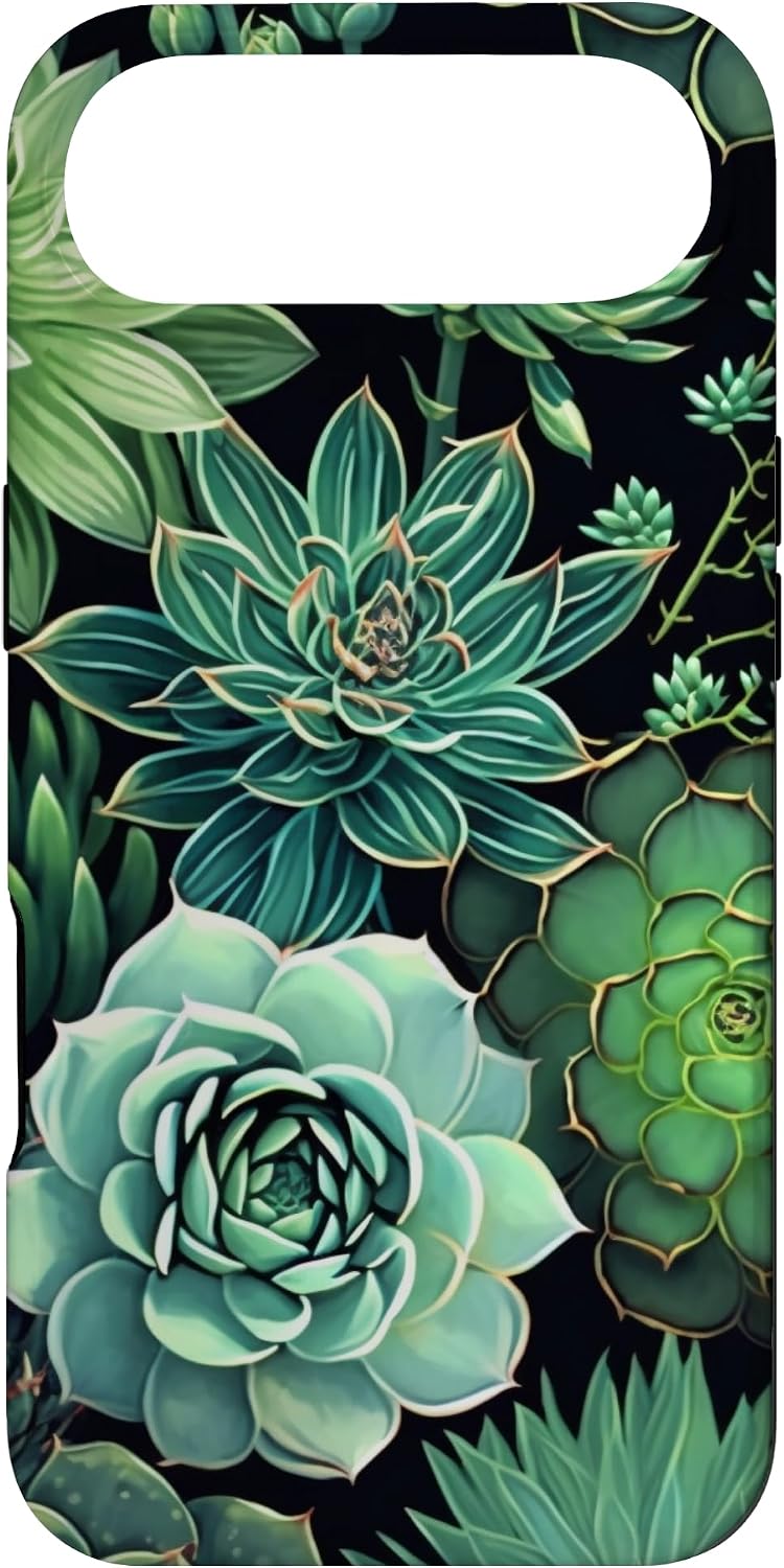 Succulent Plant Botanical Green Floral Pattern Flower Cactus Case for iPhone Air