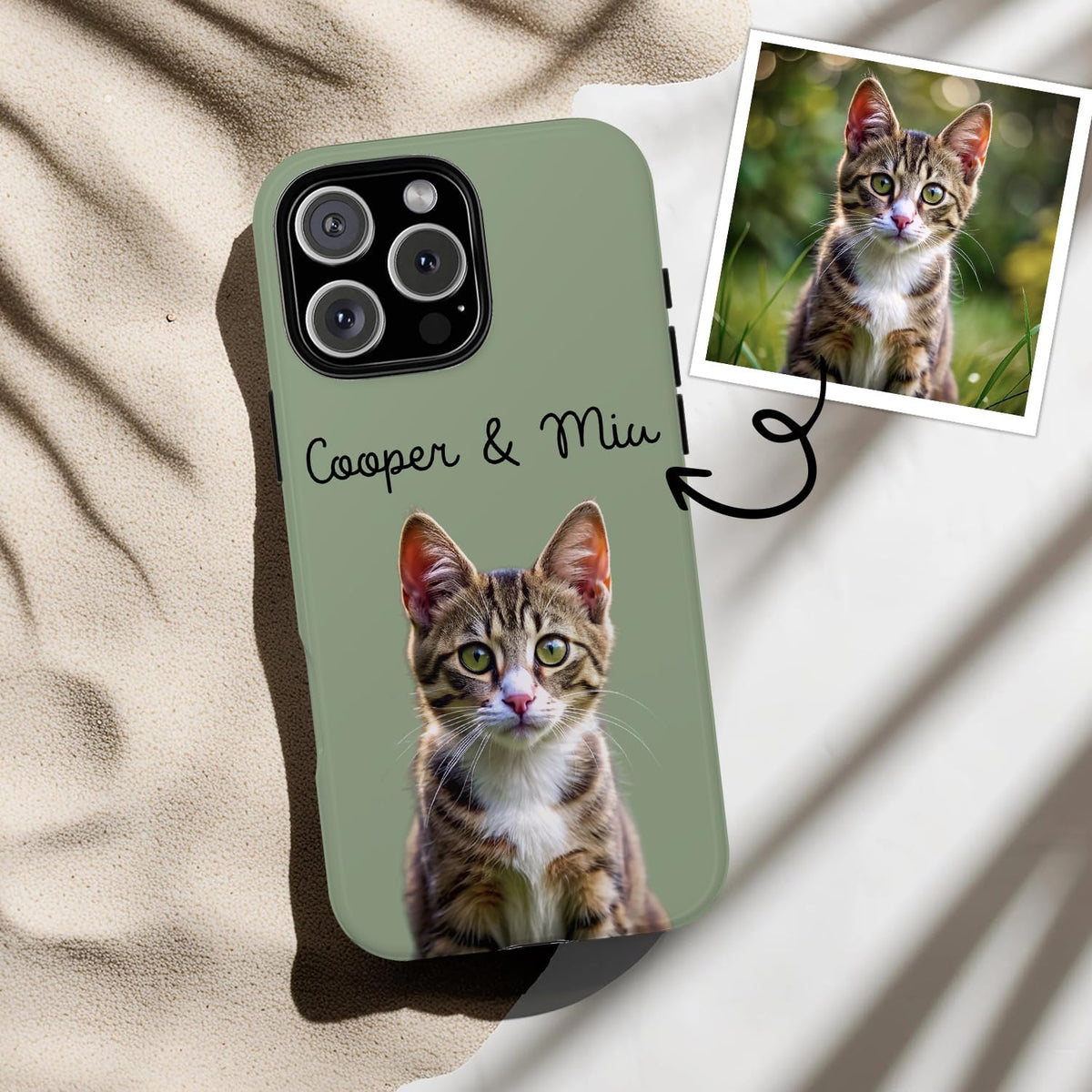 Personalized Pet Photo Phone Case - Custom Name and Picture, Dog Cat Case, Gifts For Dog Mom, Compatible with 17 16 15 14 12 13 11 S24 S24 (Pet 2)