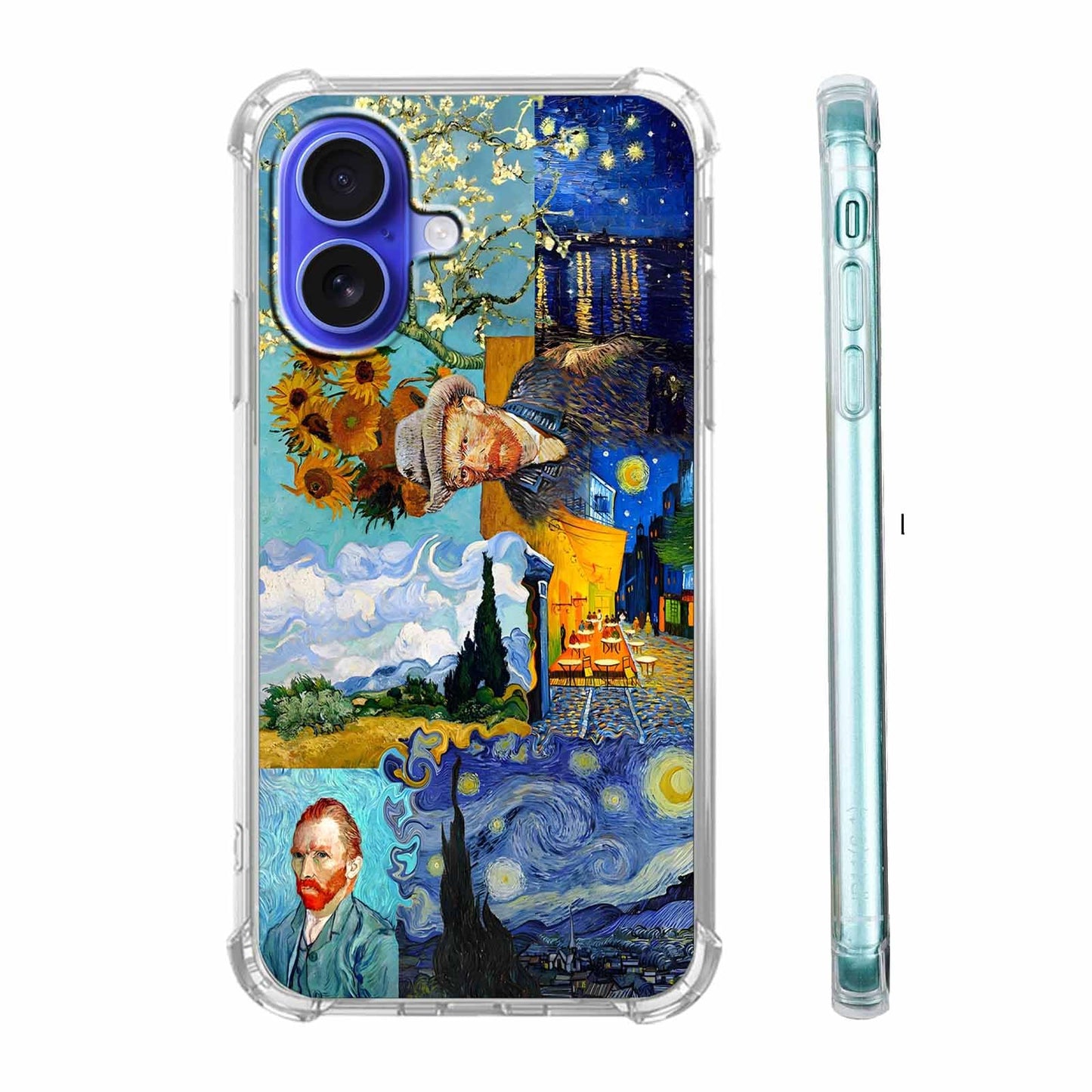 Christmas Aesthetic Case for iPhone 16,Winter Holiday Elements Collage Case for Kids,Soft TPU Bumper Case Compatible with iPhone 16,6.1"