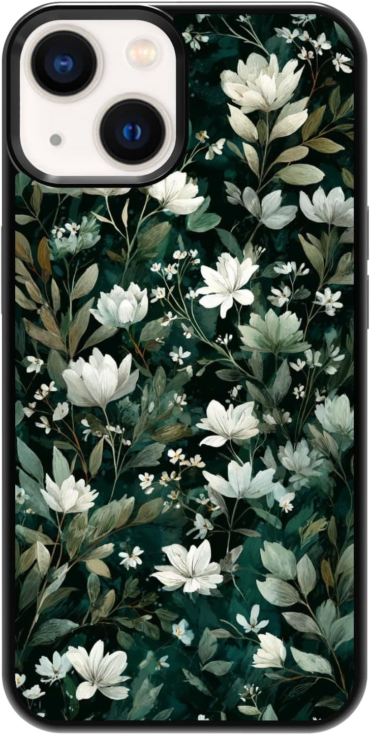 Lush Garden Wildflower Field Green Botanical Nature Aesthetic Phone Case, Shockproof Protective Cover for iPhone 11 12 13 14 15 16 17 Pro Max Plus Mini XR 7 8 SE